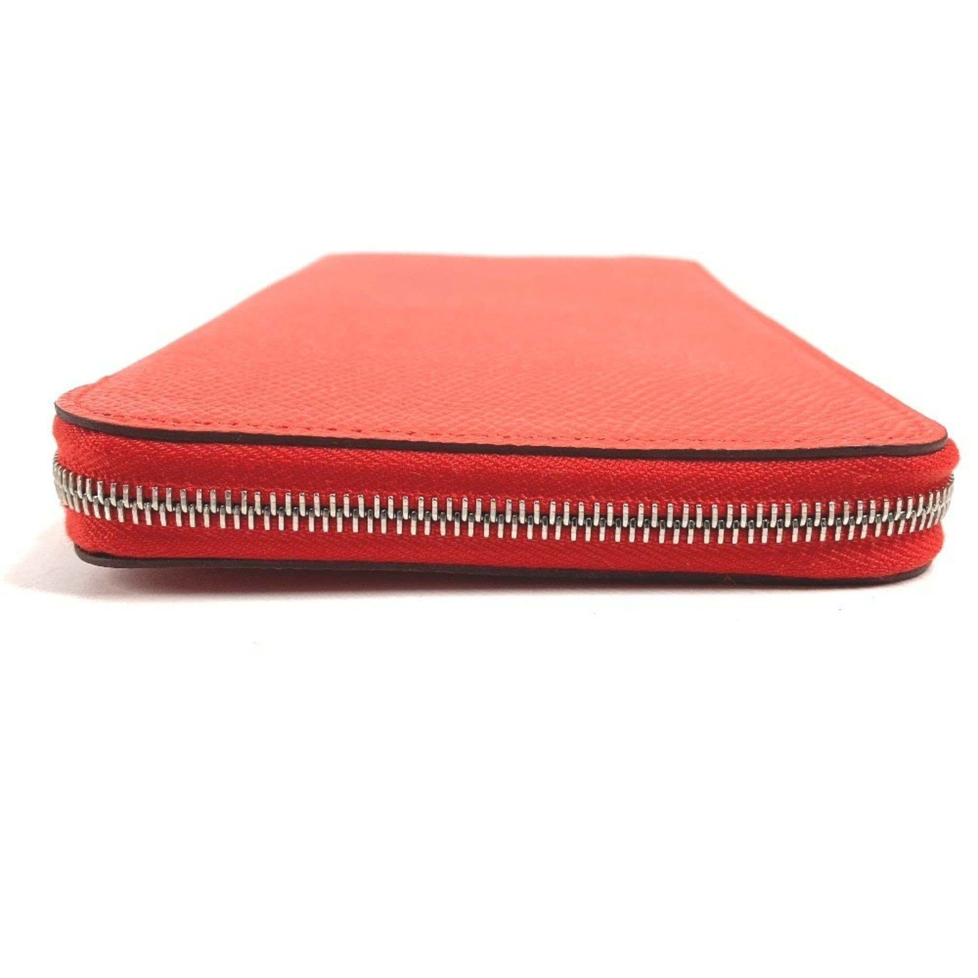 Hermes HERMES Azap Long Silk-in Wallet, Wallet with Round Zipper, Epson, Women's Capucines, Orange Size ONE SIZE - 4 Thumbnail