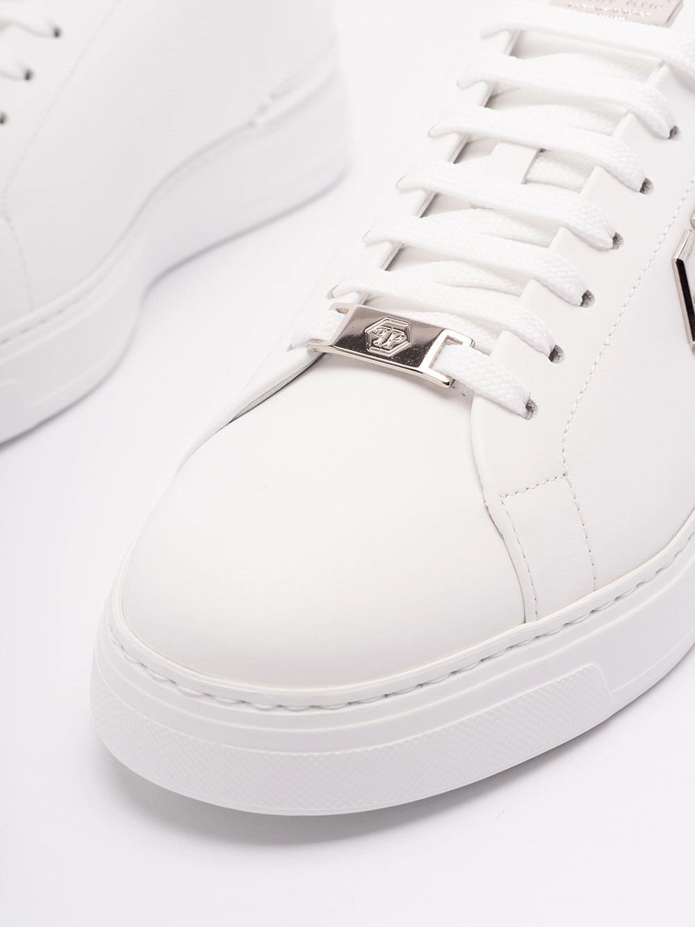 Philipp Plein Leather Low-Top Sneaker `Hexagon` Size US 8 / EU 41 - 5 Thumbnail