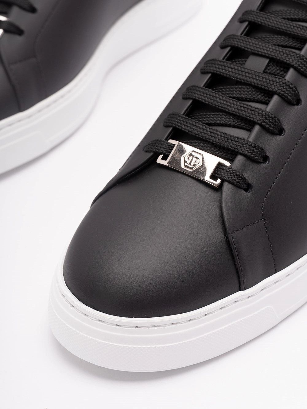 Philipp Plein Leather Low-Top Sneaker `Hexagon` Size US 9 / EU 42 - 5 Thumbnail