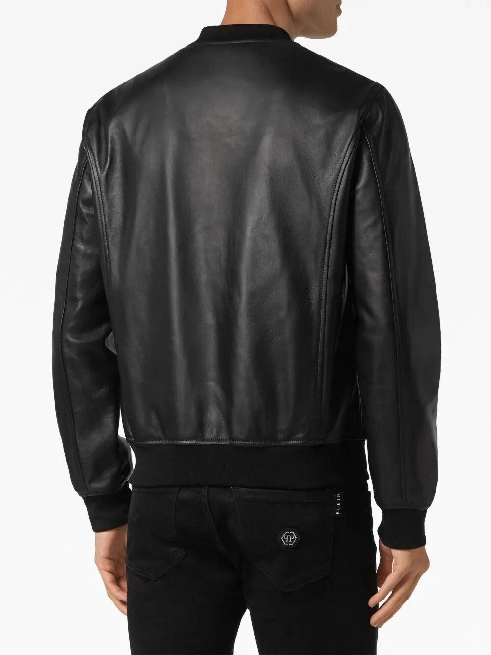 Philipp Plein Leather Bomber Billy Jacket Size US L / EU 52-54 / 3 - 3 Thumbnail