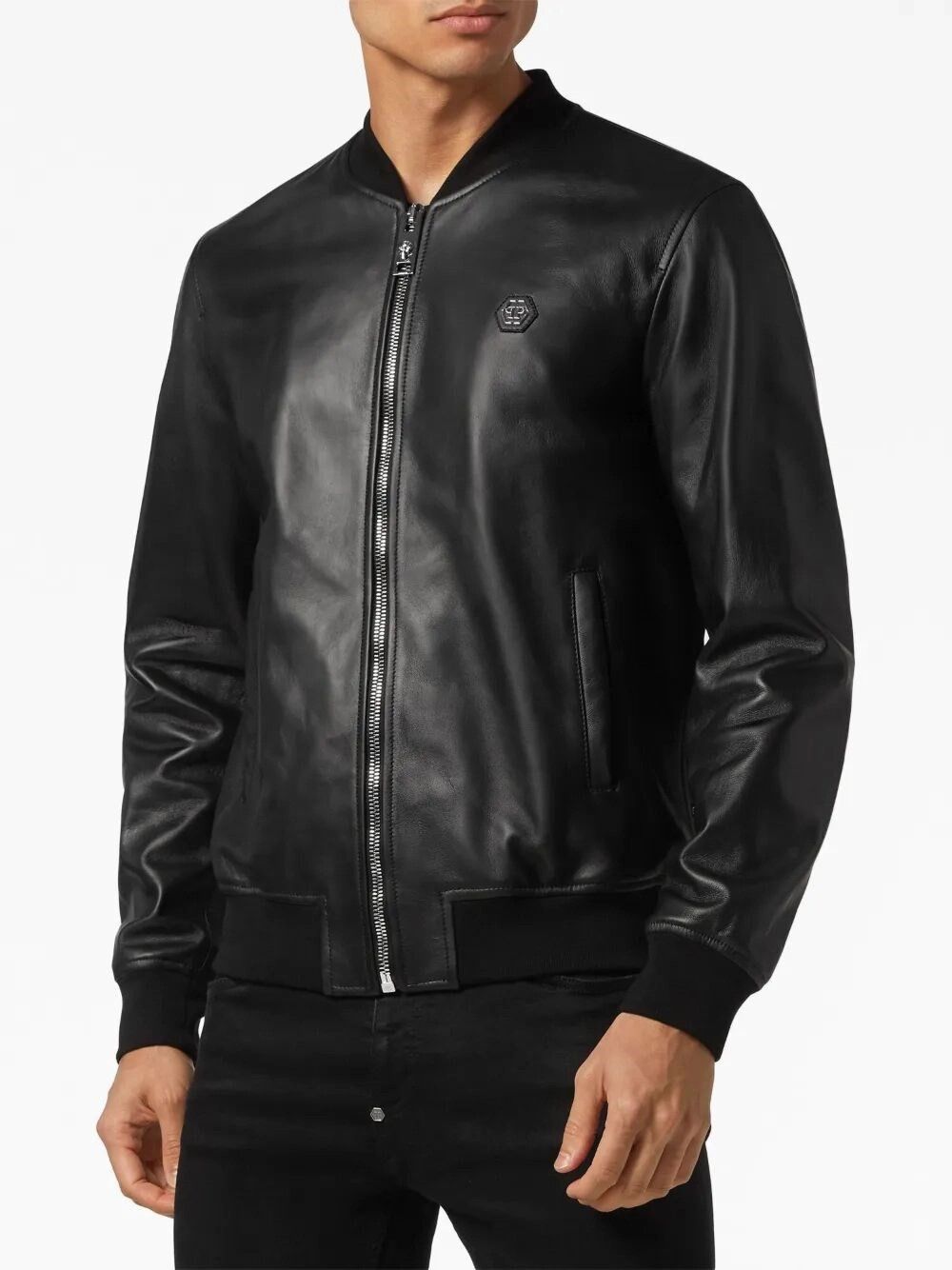 Philipp Plein Leather Bomber Billy Jacket Size US L / EU 52-54 / 3 - 4 Thumbnail