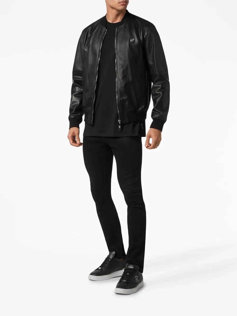 Philipp Plein Leather Bomber Billy Jacket Size US M / EU 48-50 / 2 - 2 Thumbnail