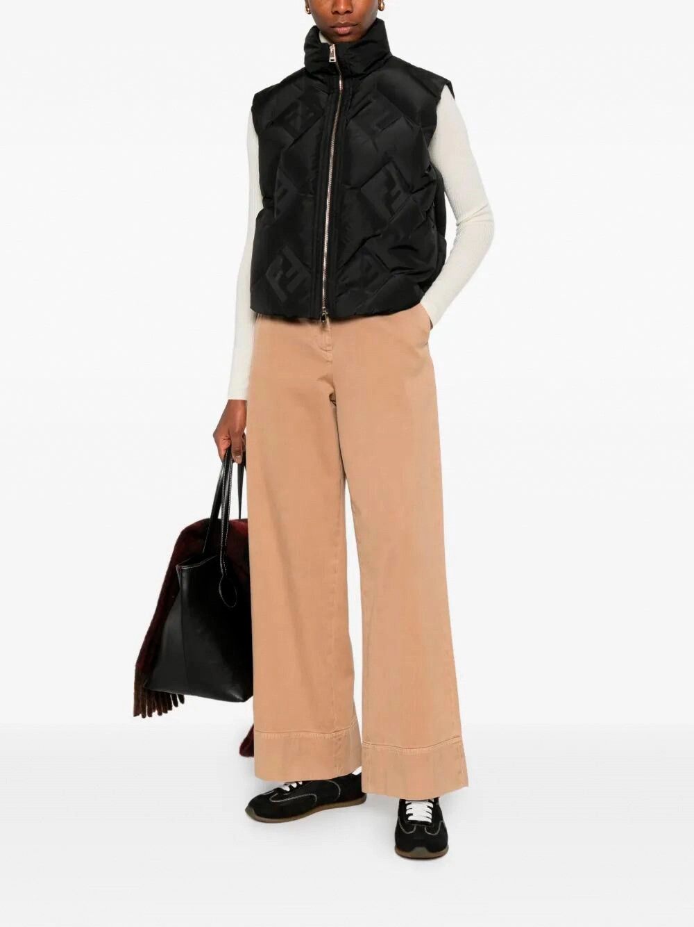 Fendi Puffy Jacquard Gilet Size S / US 4 / IT 40 - 2 Thumbnail