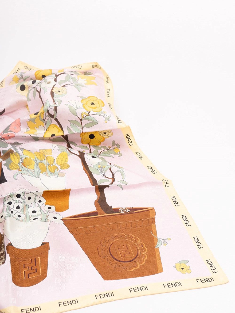 Fendi `Fendi Gardening` Print Foulard Size ONE SIZE - 4 Thumbnail