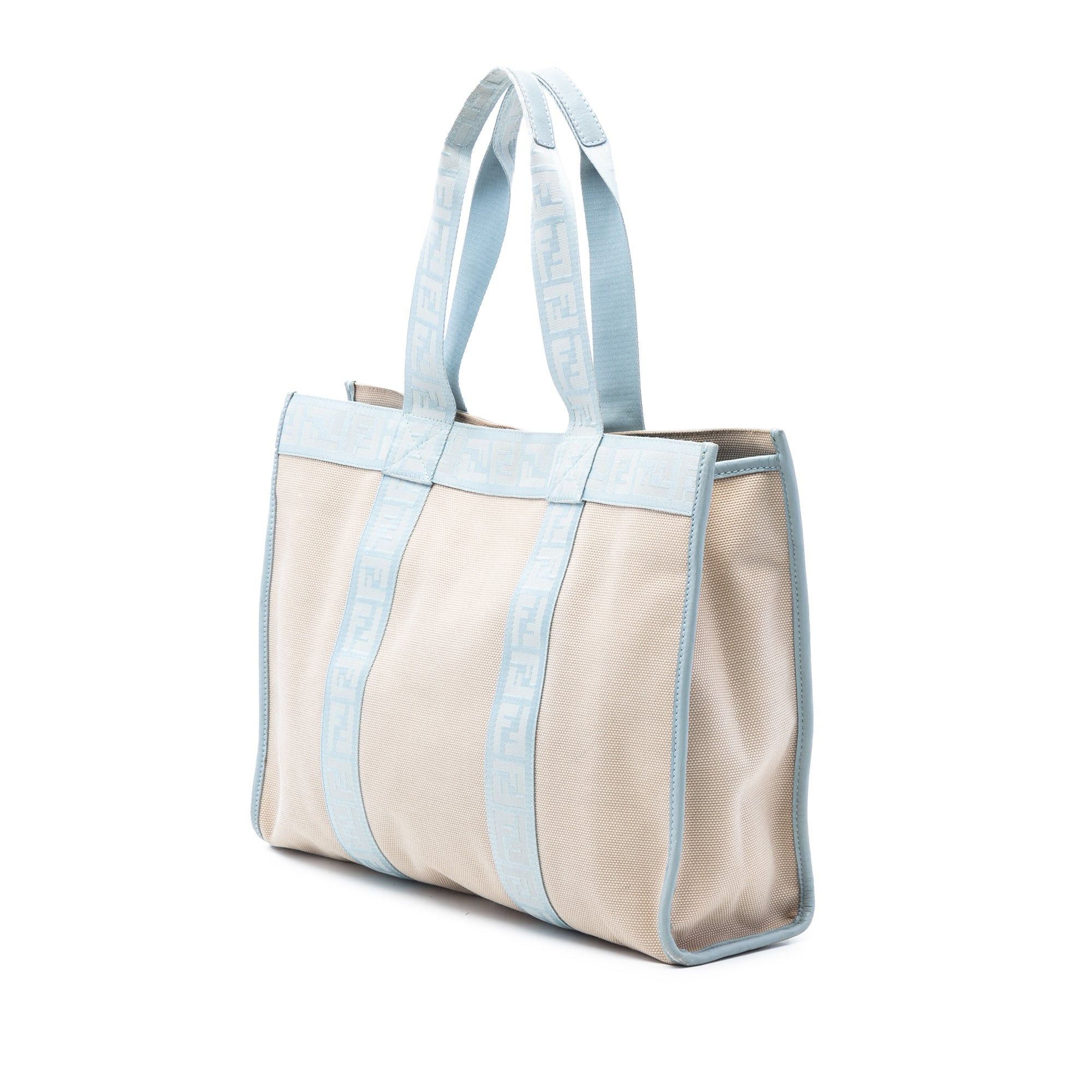Fendi Zucca Trimmed Canvas Tote Size ONE SIZE - 2 Thumbnail