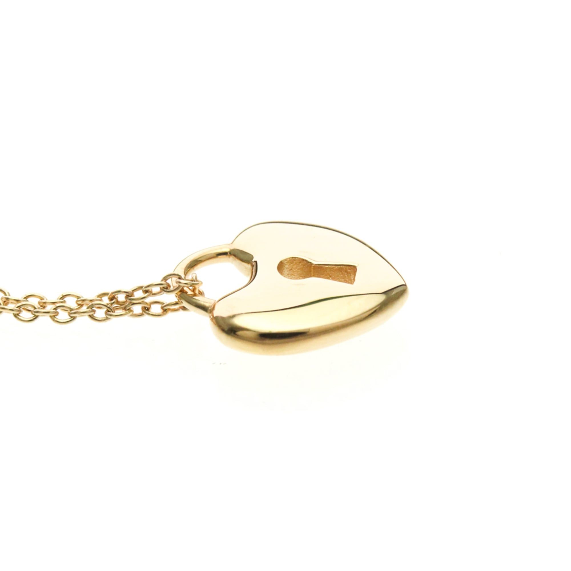 Tiffany & Co. Tiffany Heart Lock Necklace Pink Gold (18K) No Stone Men,Women Fashion Pendant Necklace (Pink Gold) Size ONE SIZE - 5 Thumbnail