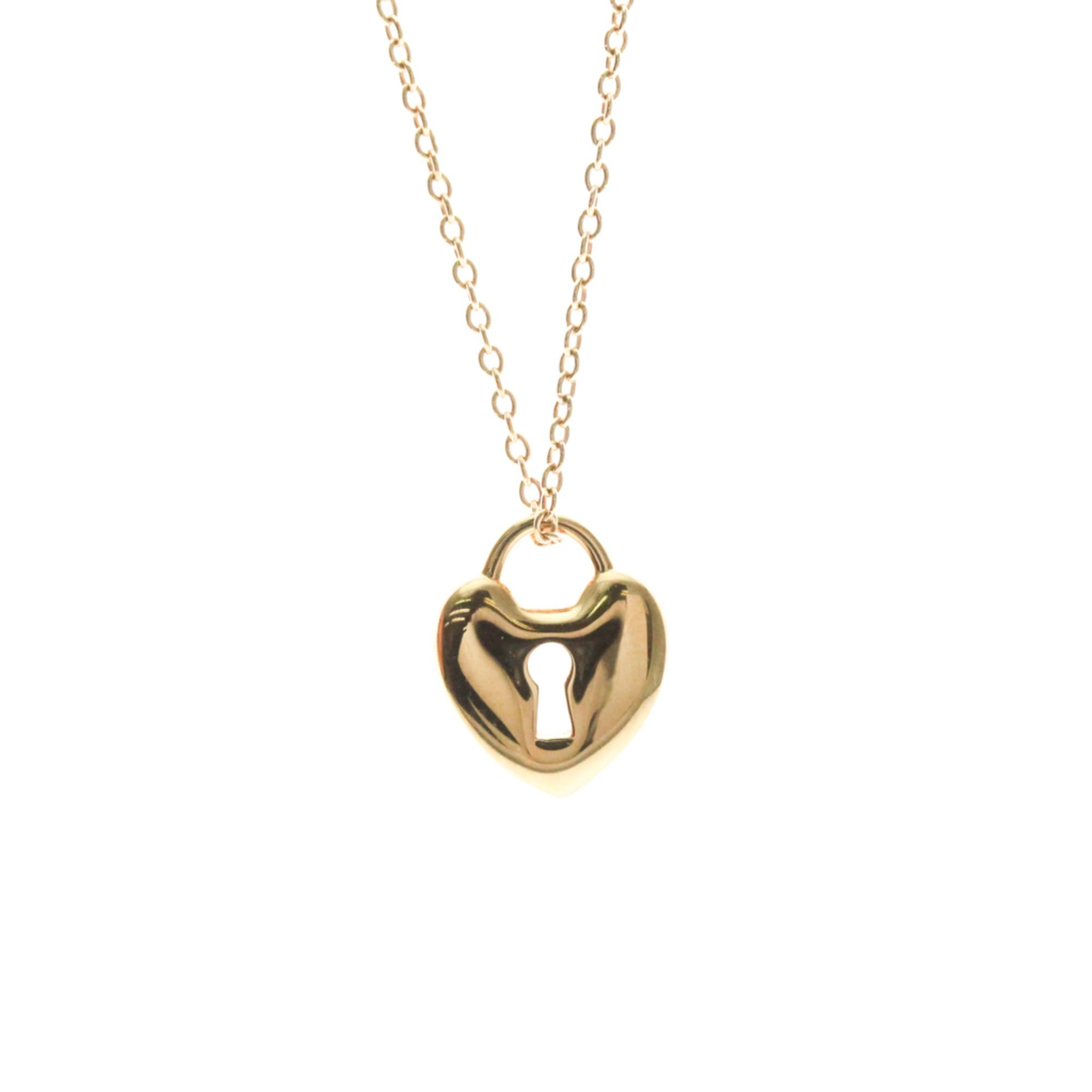 Tiffany & Co. Tiffany Heart Lock Necklace Pink Gold (18K) No Stone Men,Women Fashion Pendant Necklace (Pink Gold) Size ONE SIZE - 2 Thumbnail