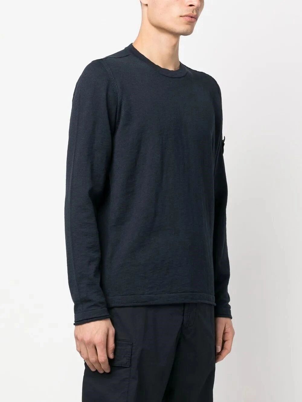 Stone Island Stocking Stitch Organic Cotton Nylon Crewneck Size US XL / EU 56 / 4 - 3 Thumbnail