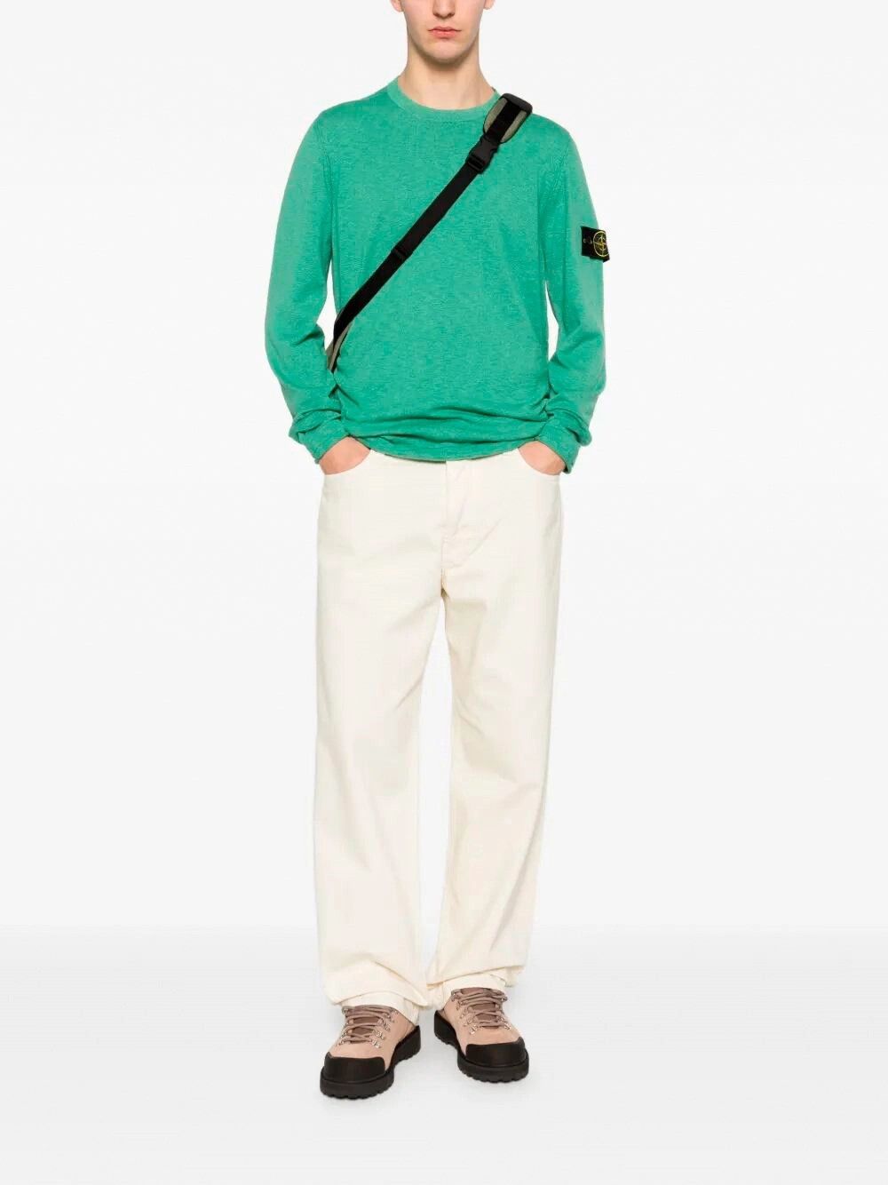 Stone Island Stocking Stitch Organic Cotton Nylon Crewneck Size US XL / EU 56 / 4 - 2 Thumbnail