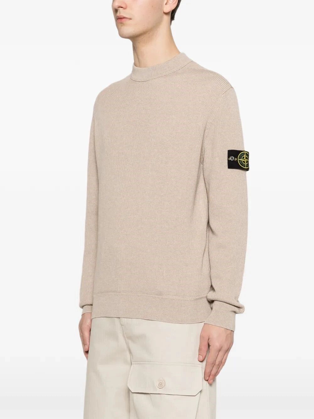 Stone Island Ribbed Soft Organic Cotton Crewneck Size US L / EU 52-54 / 3 - 5 Thumbnail