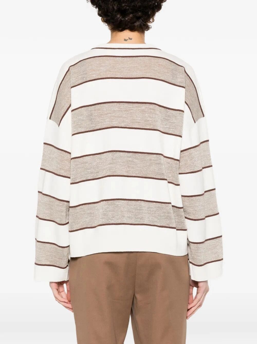 Brunello Cucinelli Striped Sweater Size S / US 4 / IT 40 - 5 Thumbnail