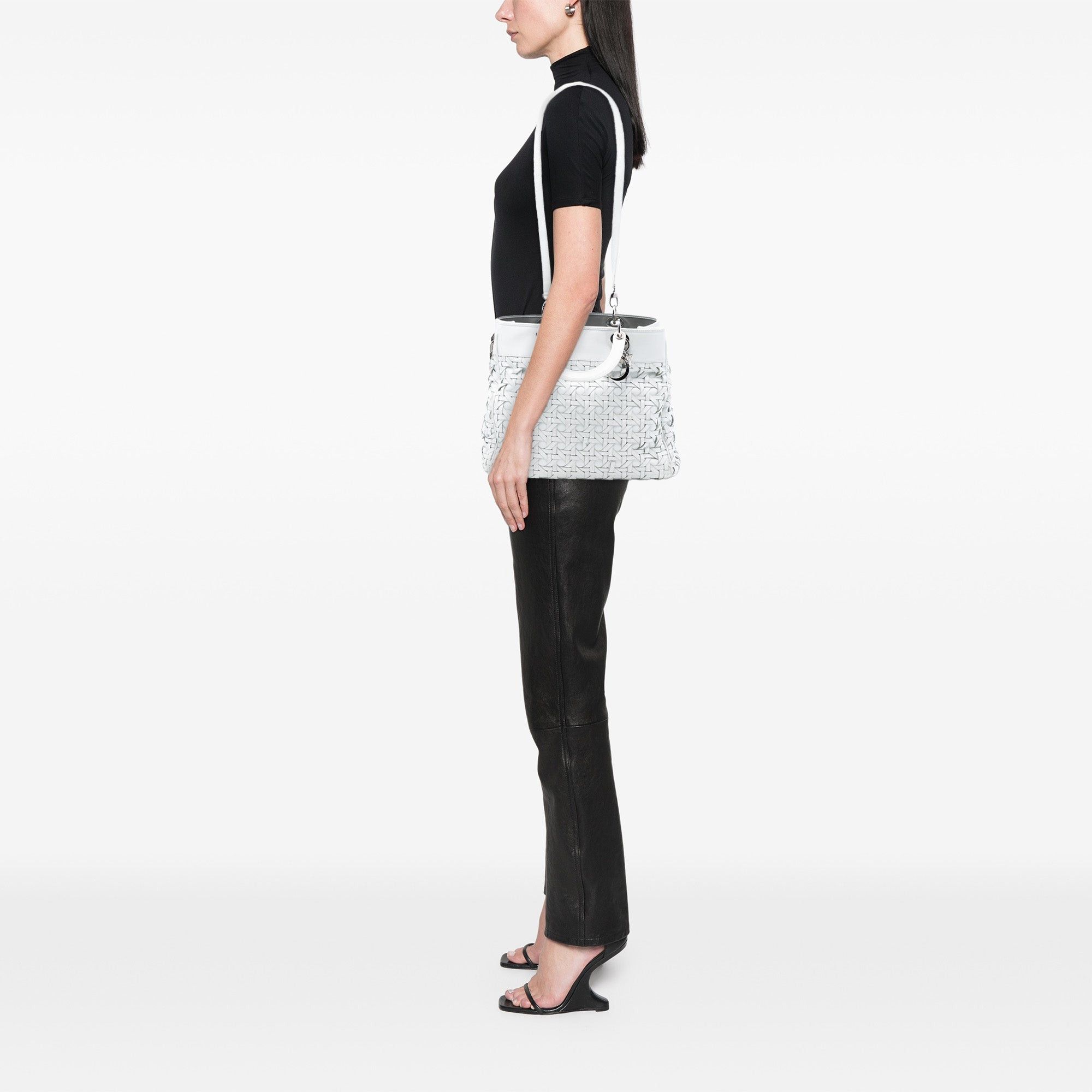 Dior Woven Lambskin Lady Dior Avenue Tote Size ONE SIZE - 7 Thumbnail