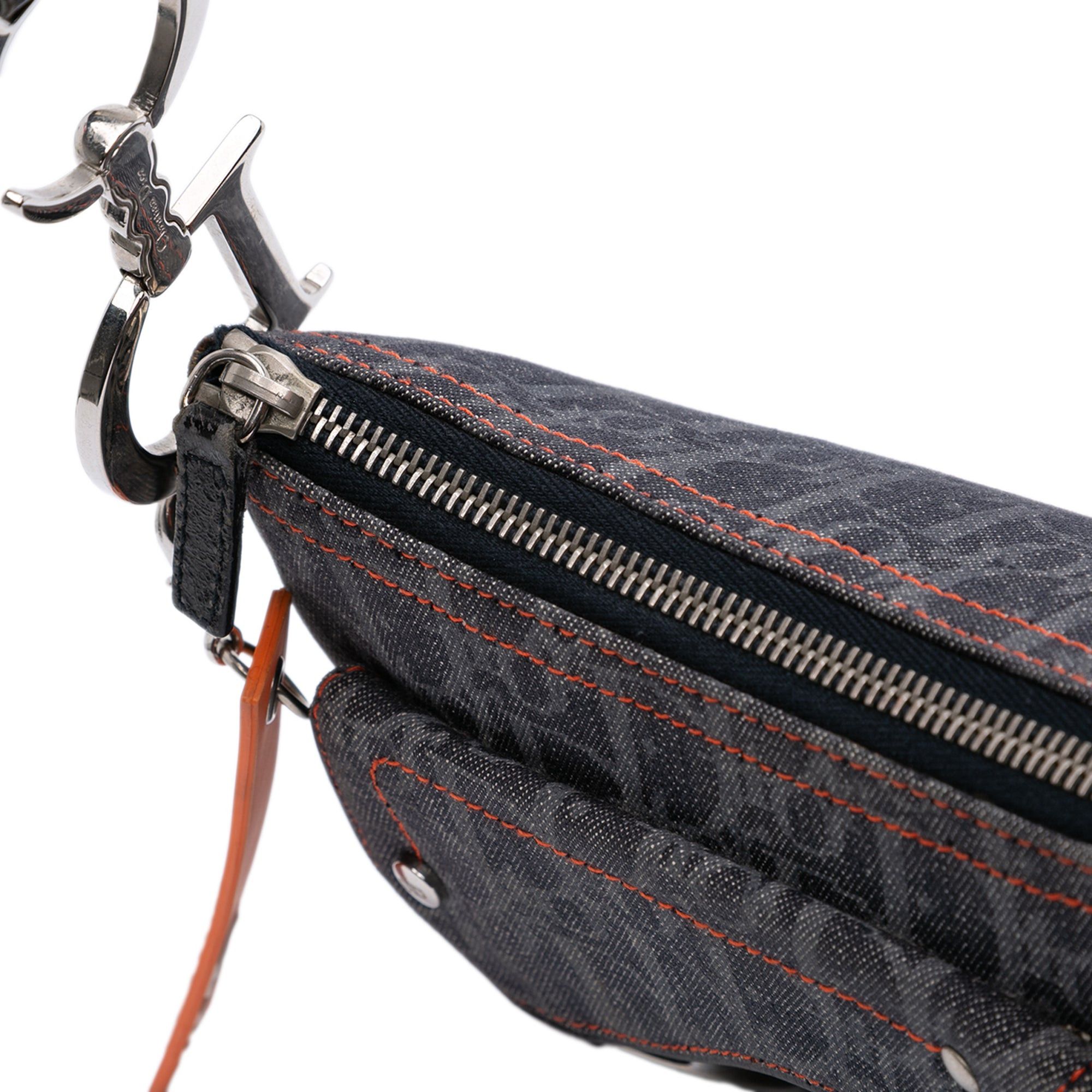 Dior Oblique Denim Flight Double Saddle Crossbody Size ONE SIZE - 8 Thumbnail