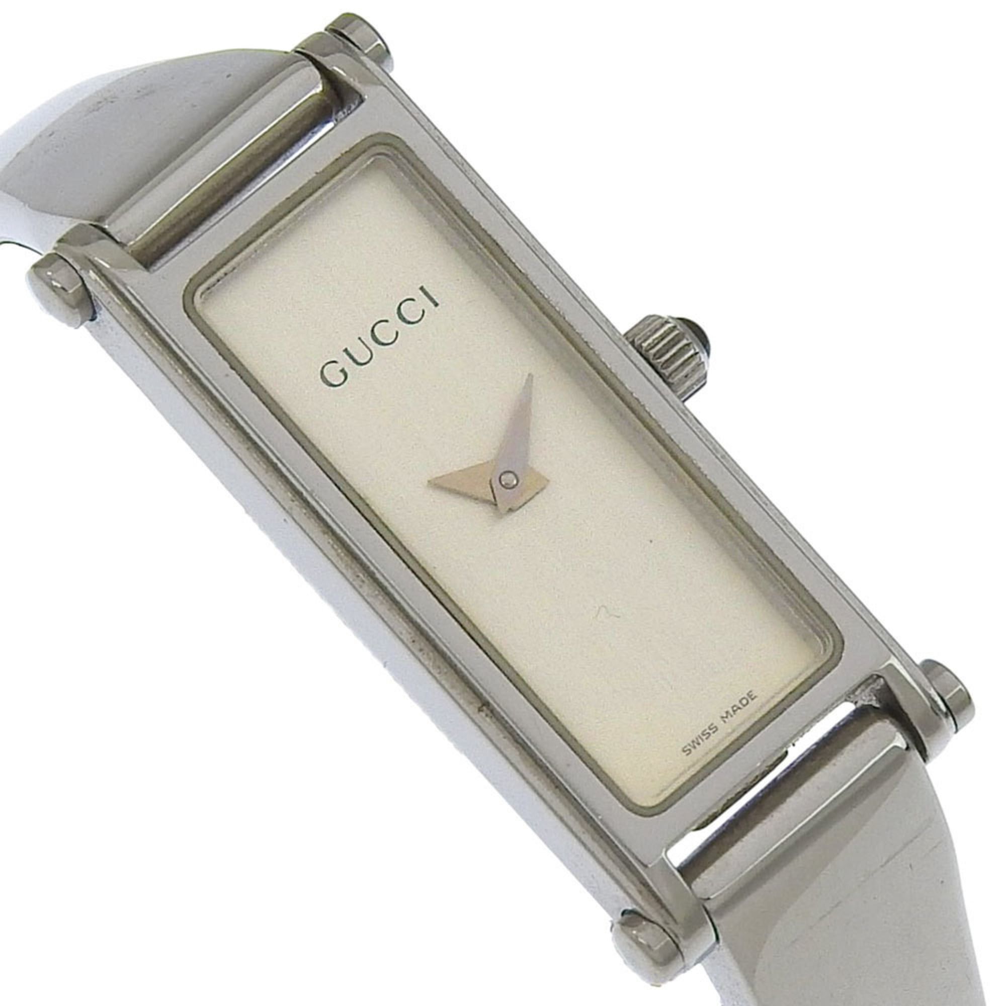 Gucci Gucci 1500L Stainless Steel Quartz Analog Watch with Silver Dial for Women Size ONE SIZE - 3 Thumbnail