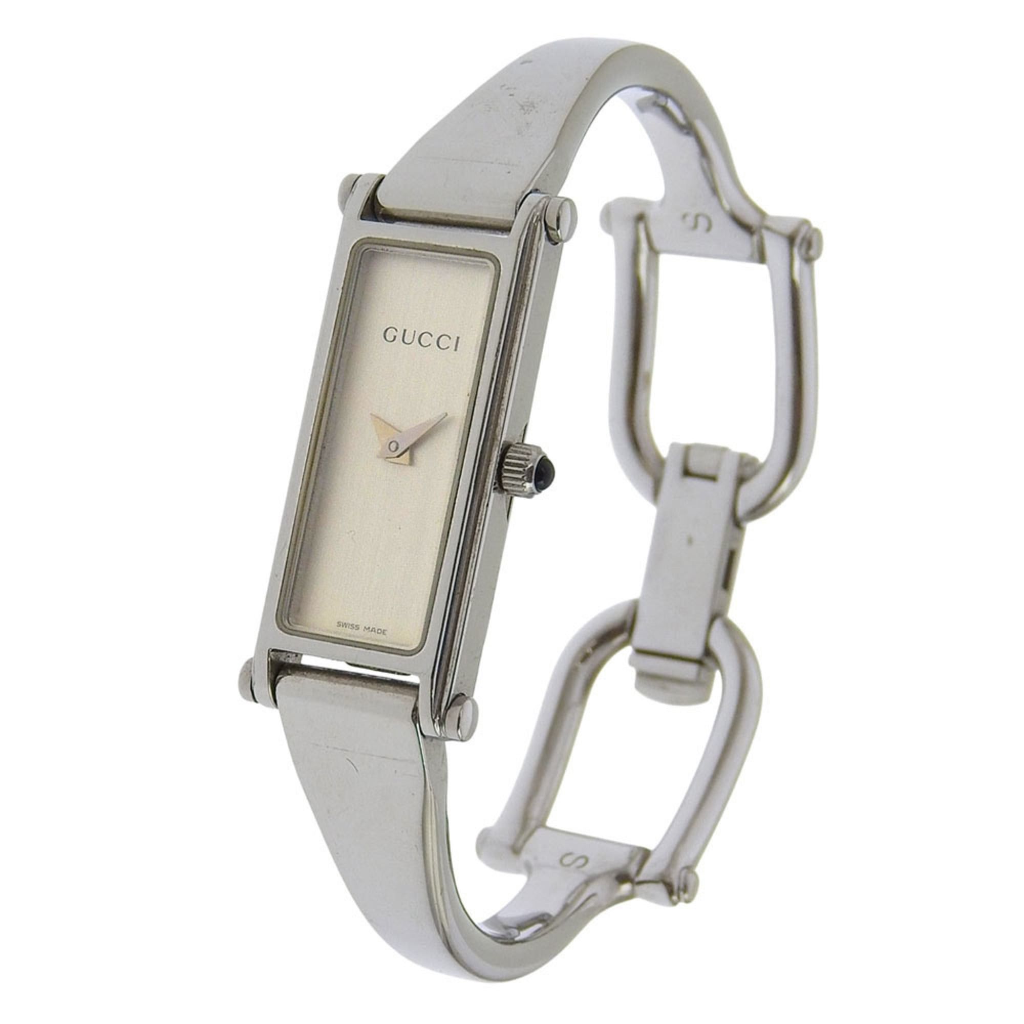 Gucci Gucci 1500L Stainless Steel Quartz Analog Watch with Silver Dial for Women Size ONE SIZE - 2 Thumbnail