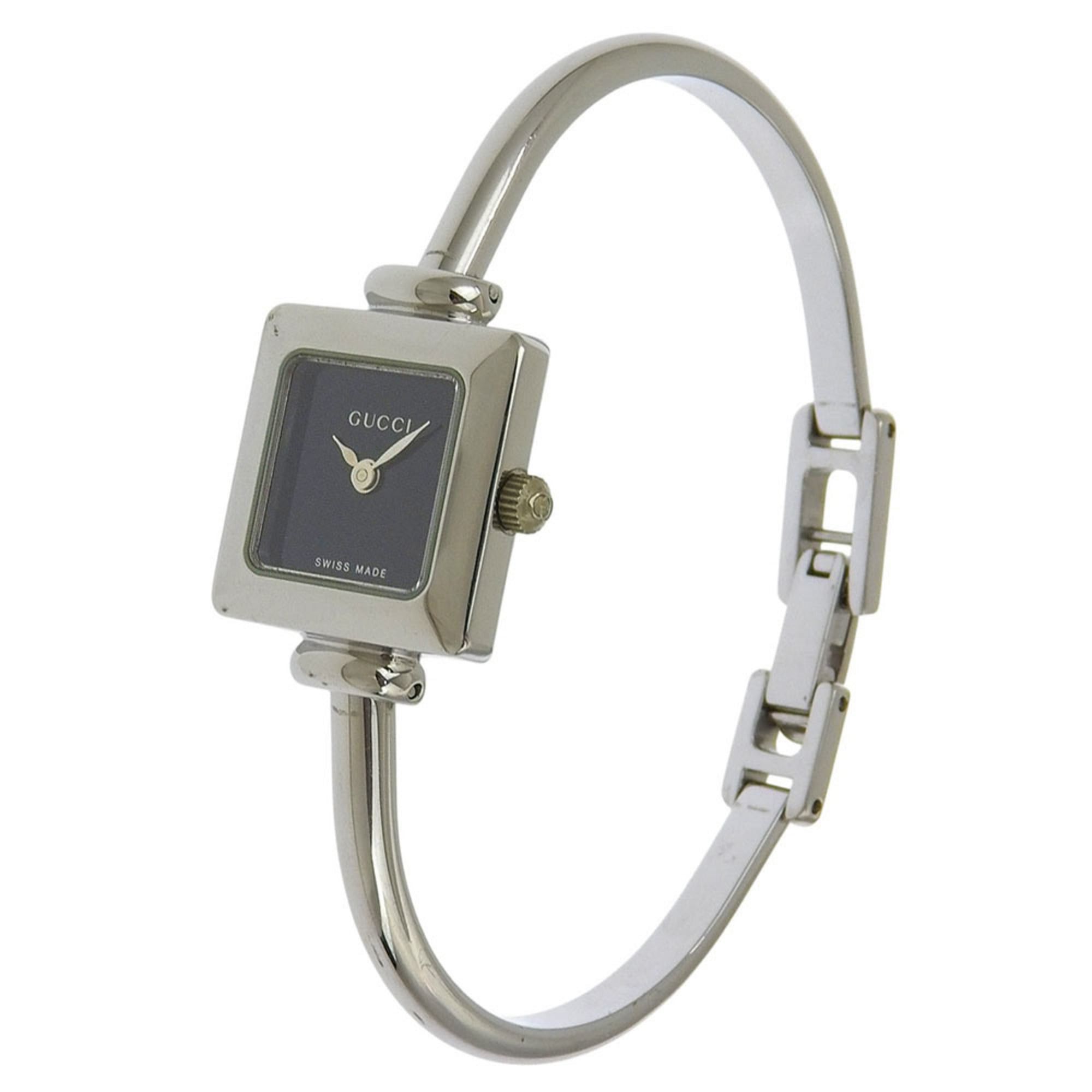 Gucci Gucci Women's 1900L Stainless Steel Quartz Analog Watch with Black Dial Size ONE SIZE - 2 Thumbnail