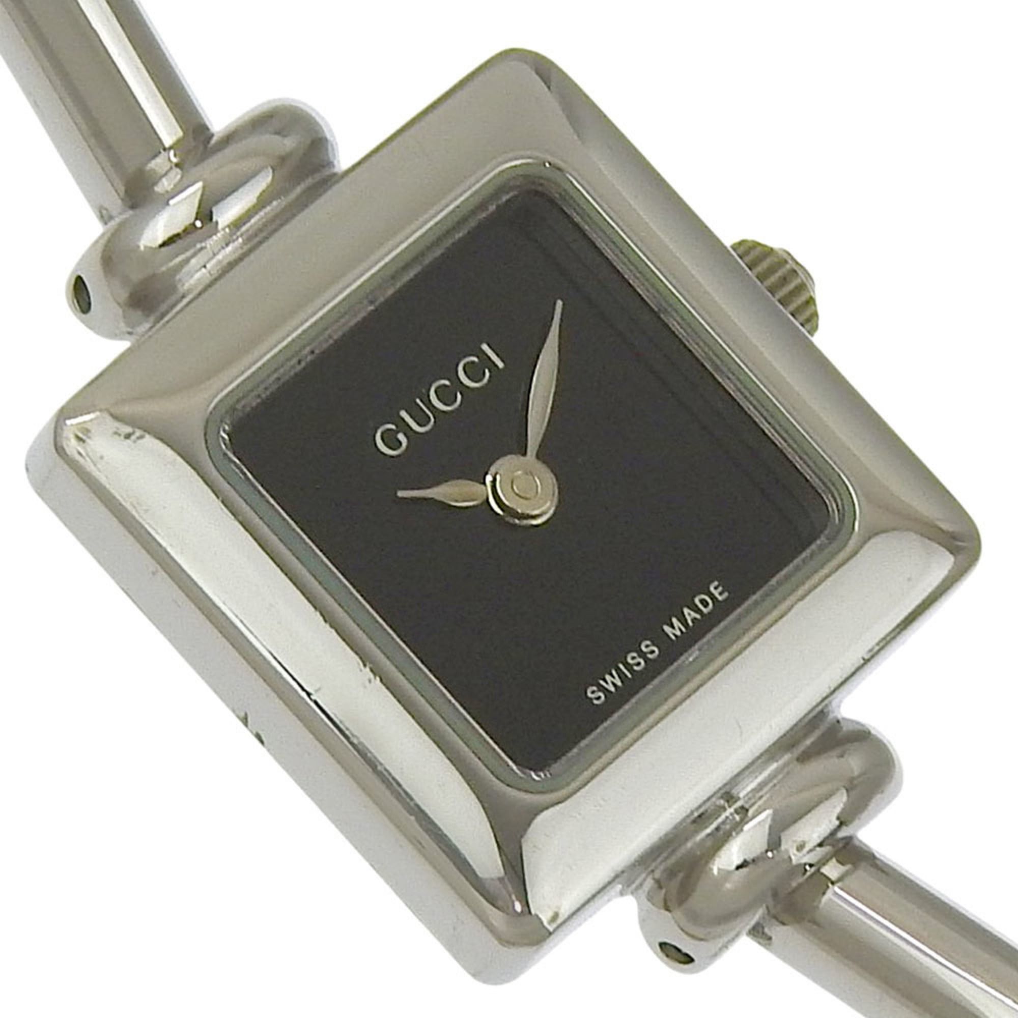 Gucci Gucci Women's 1900L Stainless Steel Quartz Analog Watch with Black Dial Size ONE SIZE - 3 Thumbnail