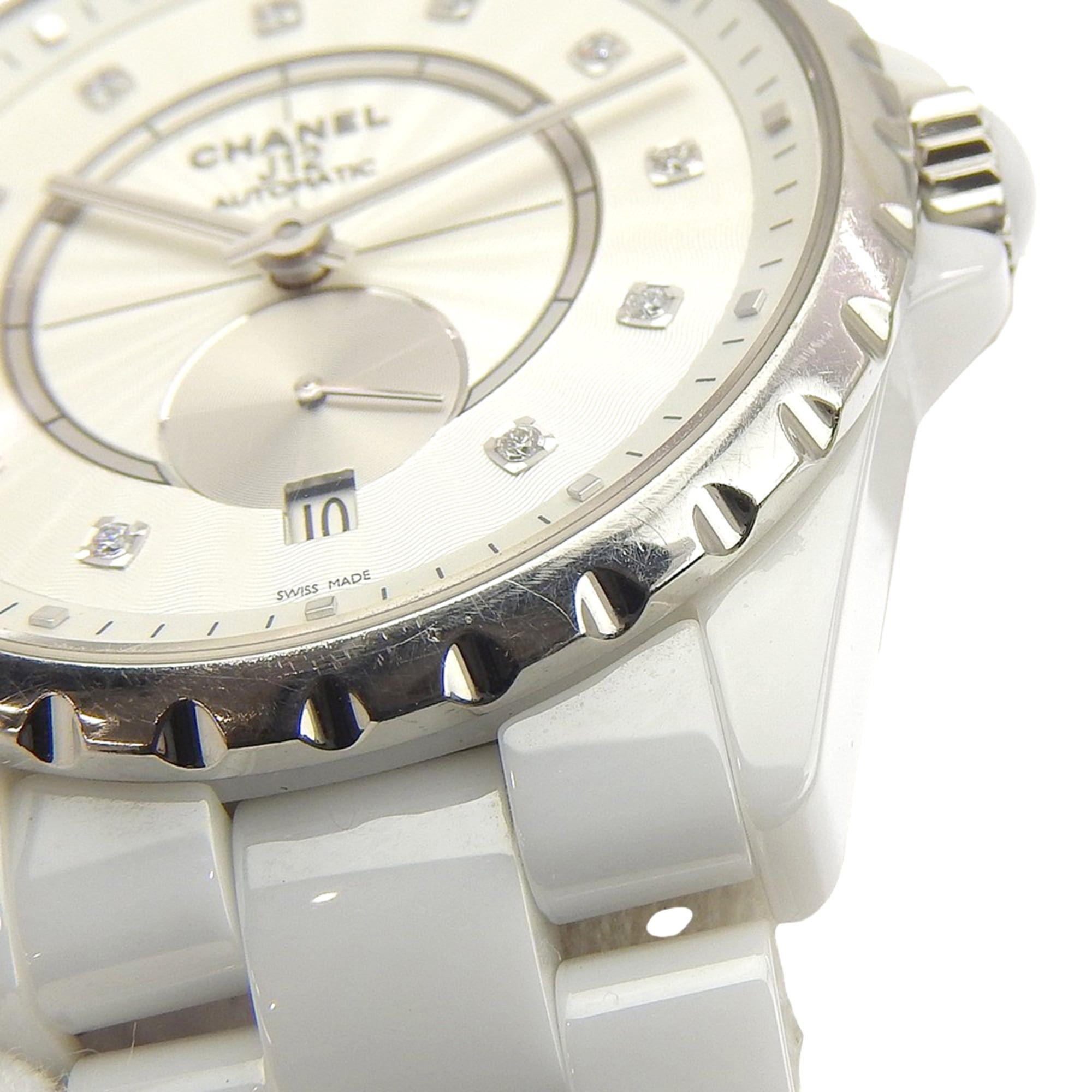 Chanel CHANEL J12 Watch, 11 Diamonds, Cal. 2895-2, H4345, White Ceramic with Automatic, Small Seconds, Dial, J12, Boys Size ONE SIZE - 10 Thumbnail