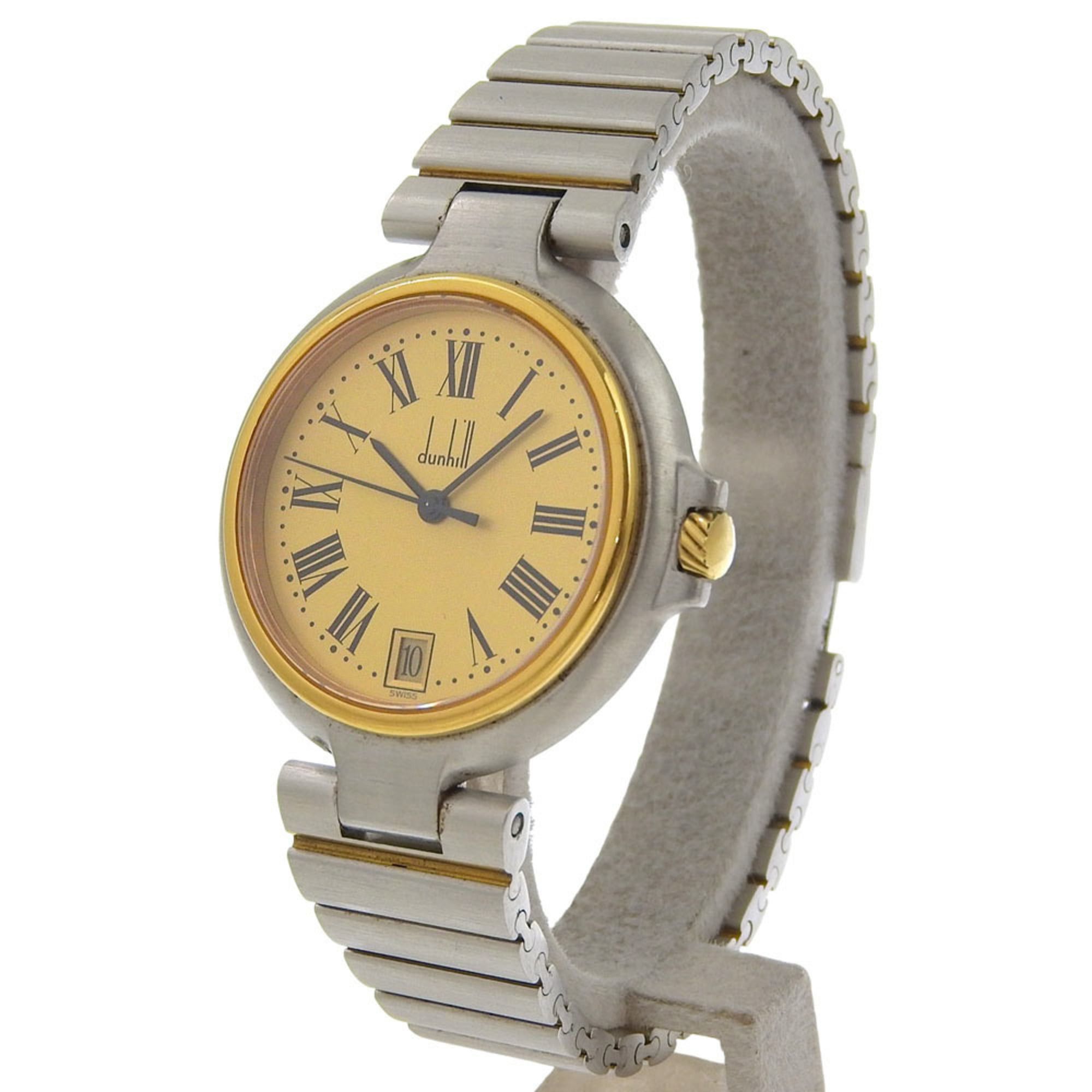 Alfred Dunhill Dunhill Women's Stainless Steel Quartz Analog Watch with Gold Dial Size ONE SIZE - 2 Thumbnail