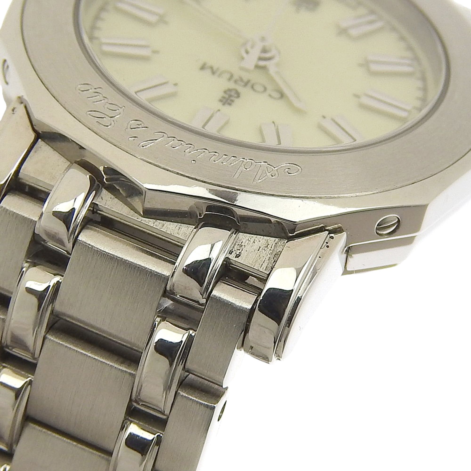 Corum Corum Admiral's Cup Watch, 39.130.20.V585, Stainless Steel, Quartz Movement, Analog Display, Ivory Dial, Women's Size ONE SIZE - 8 Thumbnail