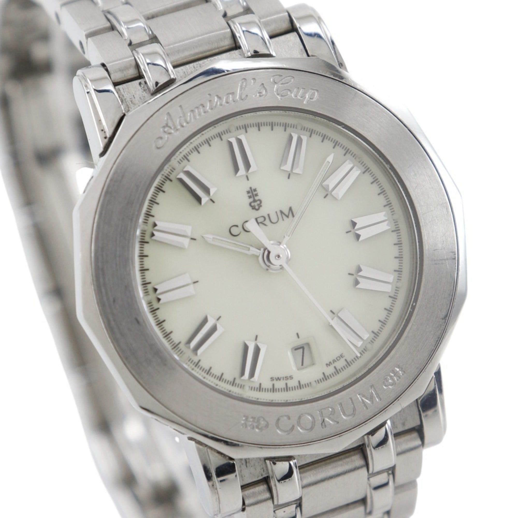 Corum Corum Admiral's Cup Watch, 39.130.20.V585, Stainless Steel, Quartz Movement, Analog Display, Ivory Dial, Women's Size ONE SIZE - 3 Thumbnail
