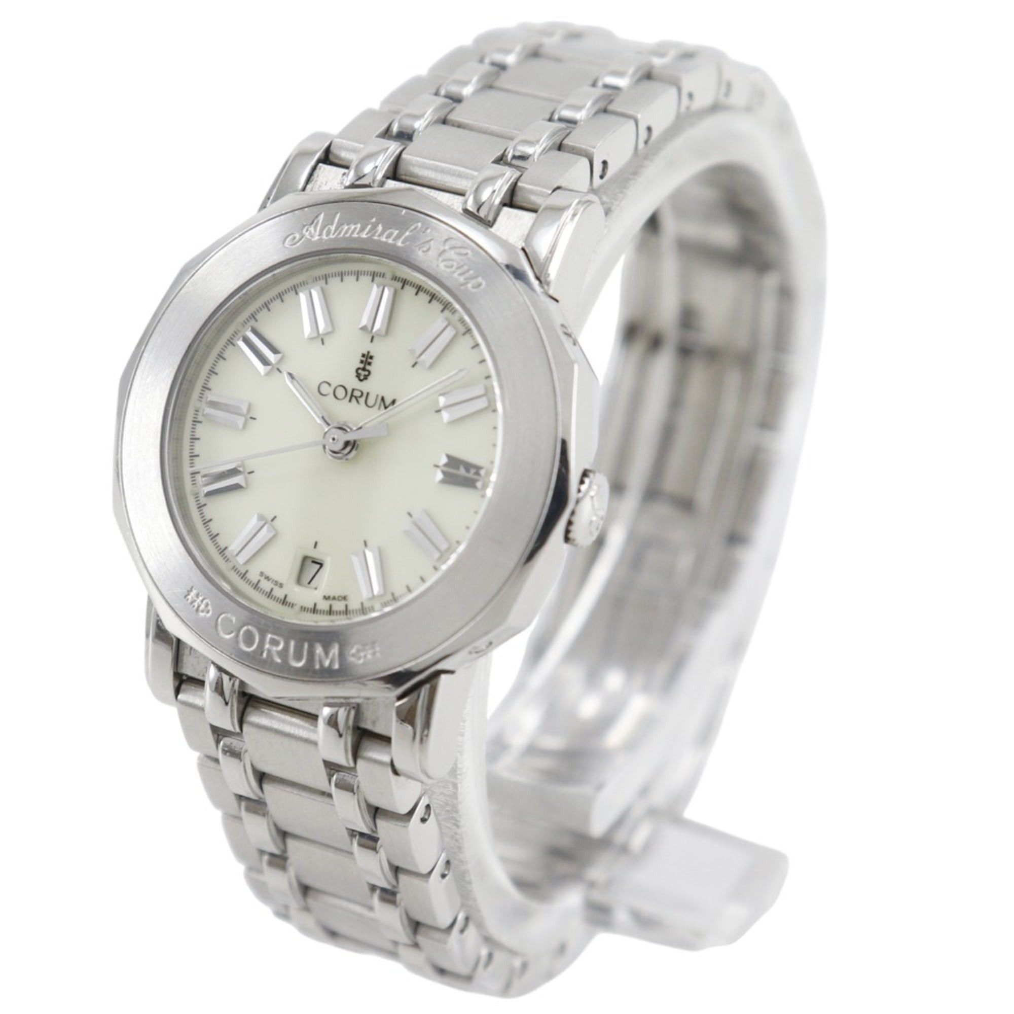 Corum Corum Admiral's Cup Watch, 39.130.20.V585, Stainless Steel, Quartz Movement, Analog Display, Ivory Dial, Women's Size ONE SIZE - 2 Thumbnail