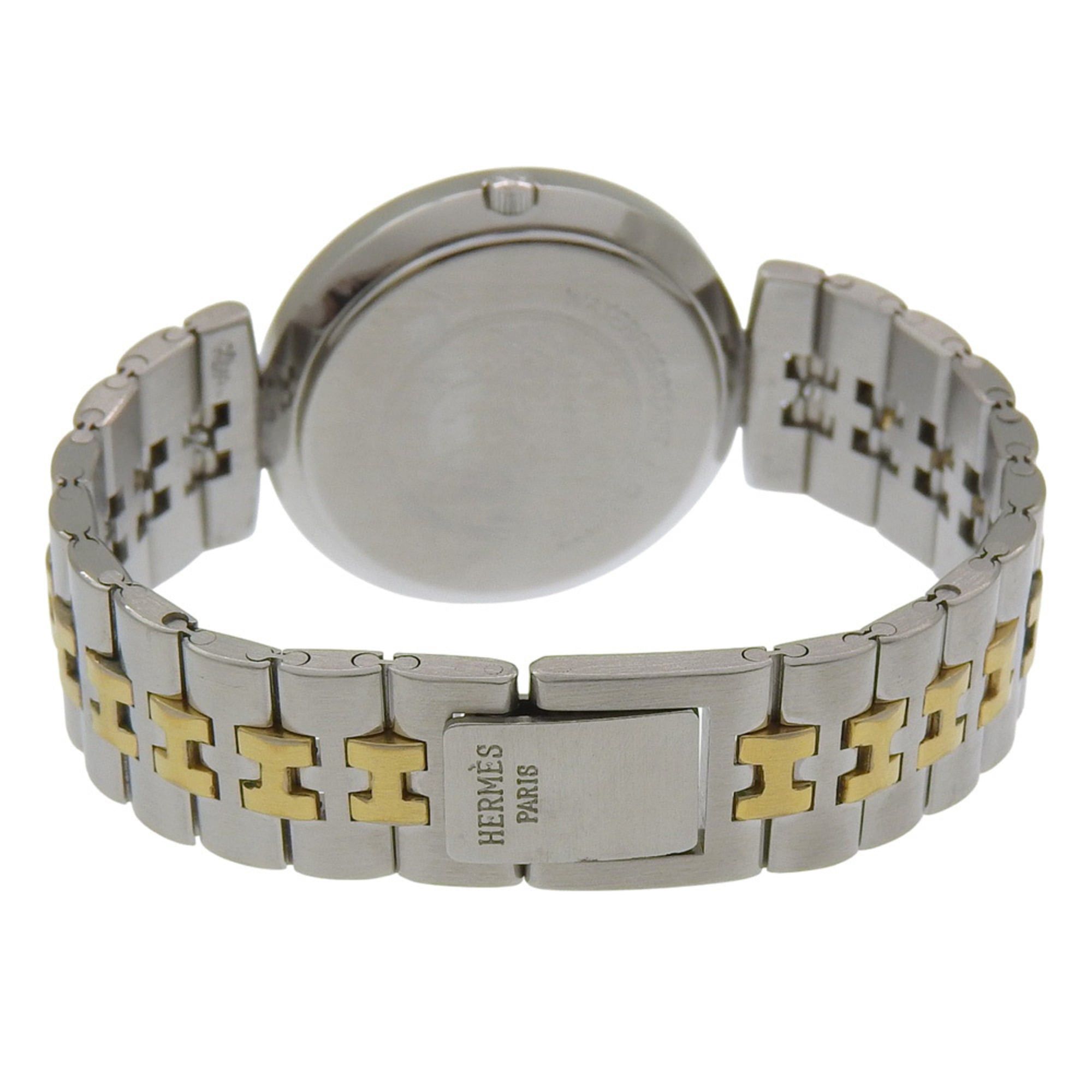Hermes Hermès Serie watch, stainless steel, quartz movement, analog display, ivory dial, unisex Size ONE SIZE - 5 Thumbnail