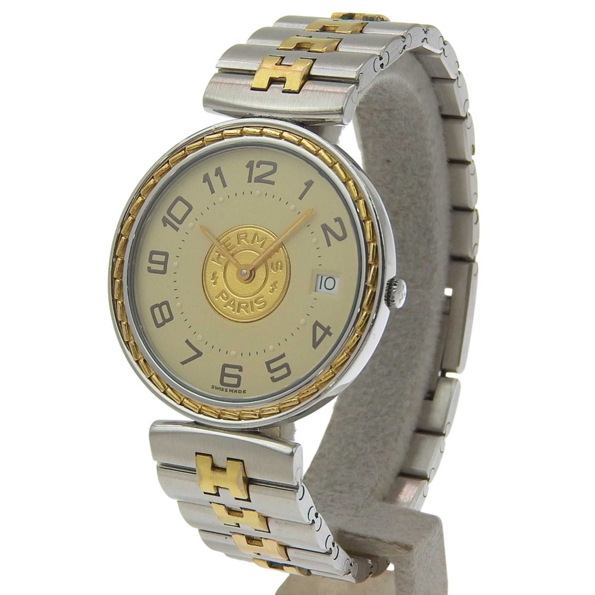 Hermes Hermès Serie watch, stainless steel, quartz movement, analog display, ivory dial, unisex Size ONE SIZE - 2 Thumbnail