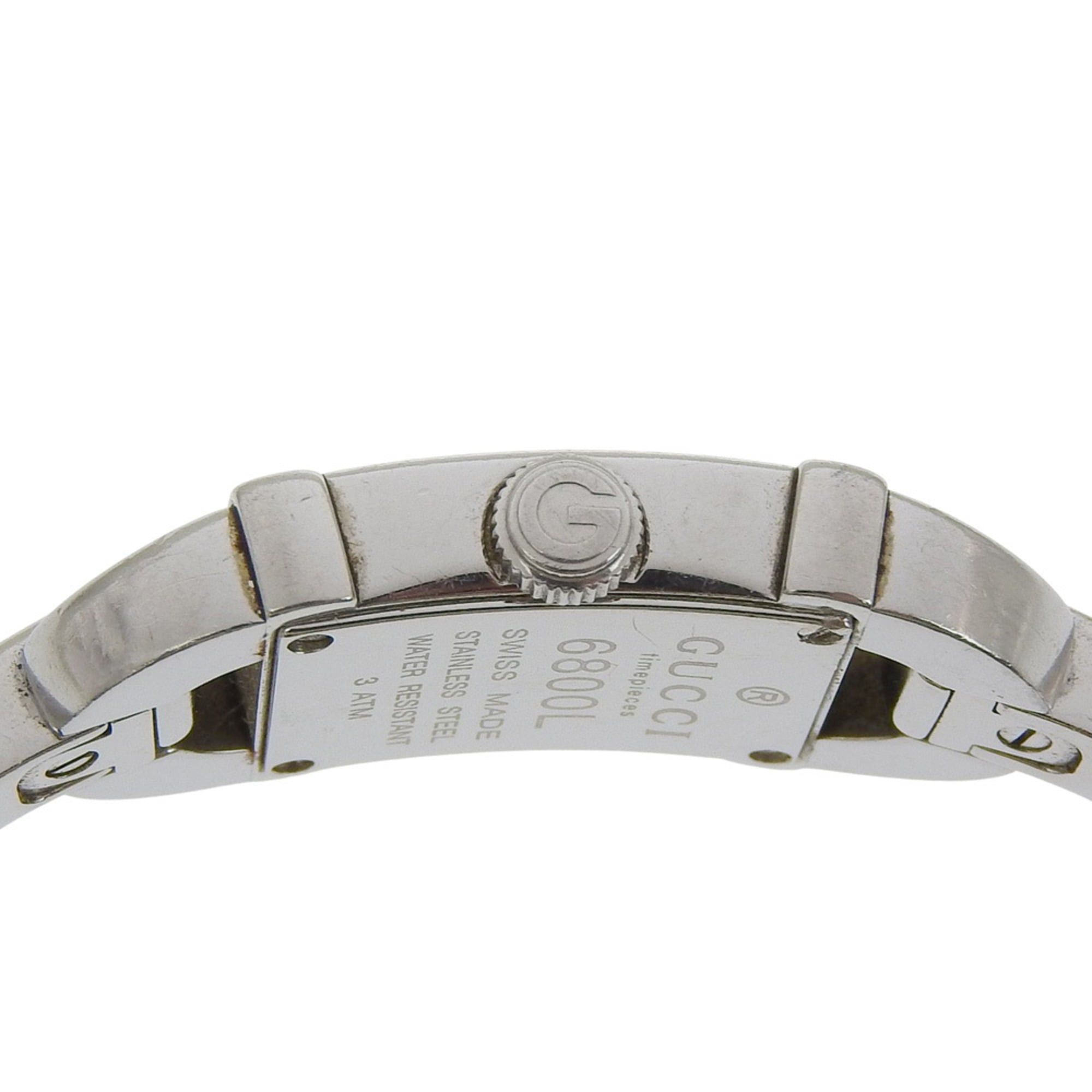 Gucci Gucci 6800L Stainless Steel Quartz Analog Watch, Black Dial, Women's Size ONE SIZE - 5 Thumbnail