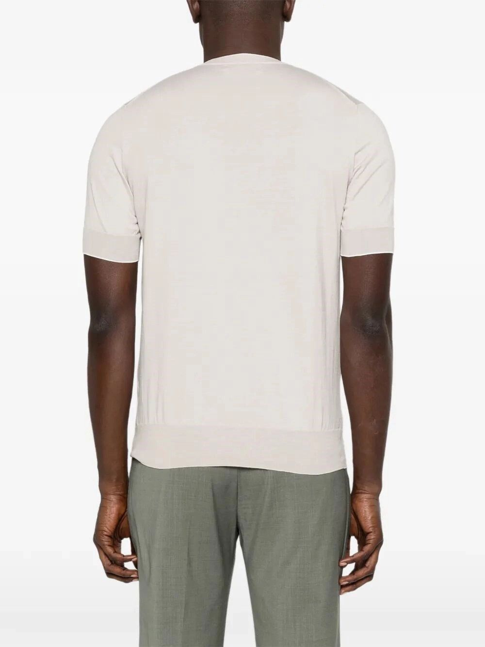 Brunello Cucinelli Cotton Lightweight Knit T-Shirt With Contrast Details Size US XL / EU 56 / 4 - 3 Thumbnail