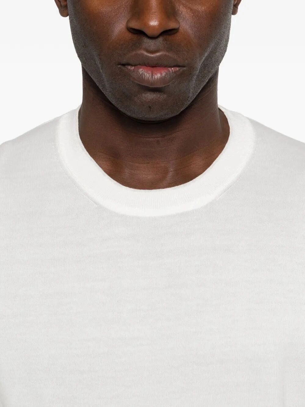 Brunello Cucinelli Cotton Lightweight Knit T-Shirt With Contrast Details Size US XL / EU 56 / 4 - 3 Thumbnail
