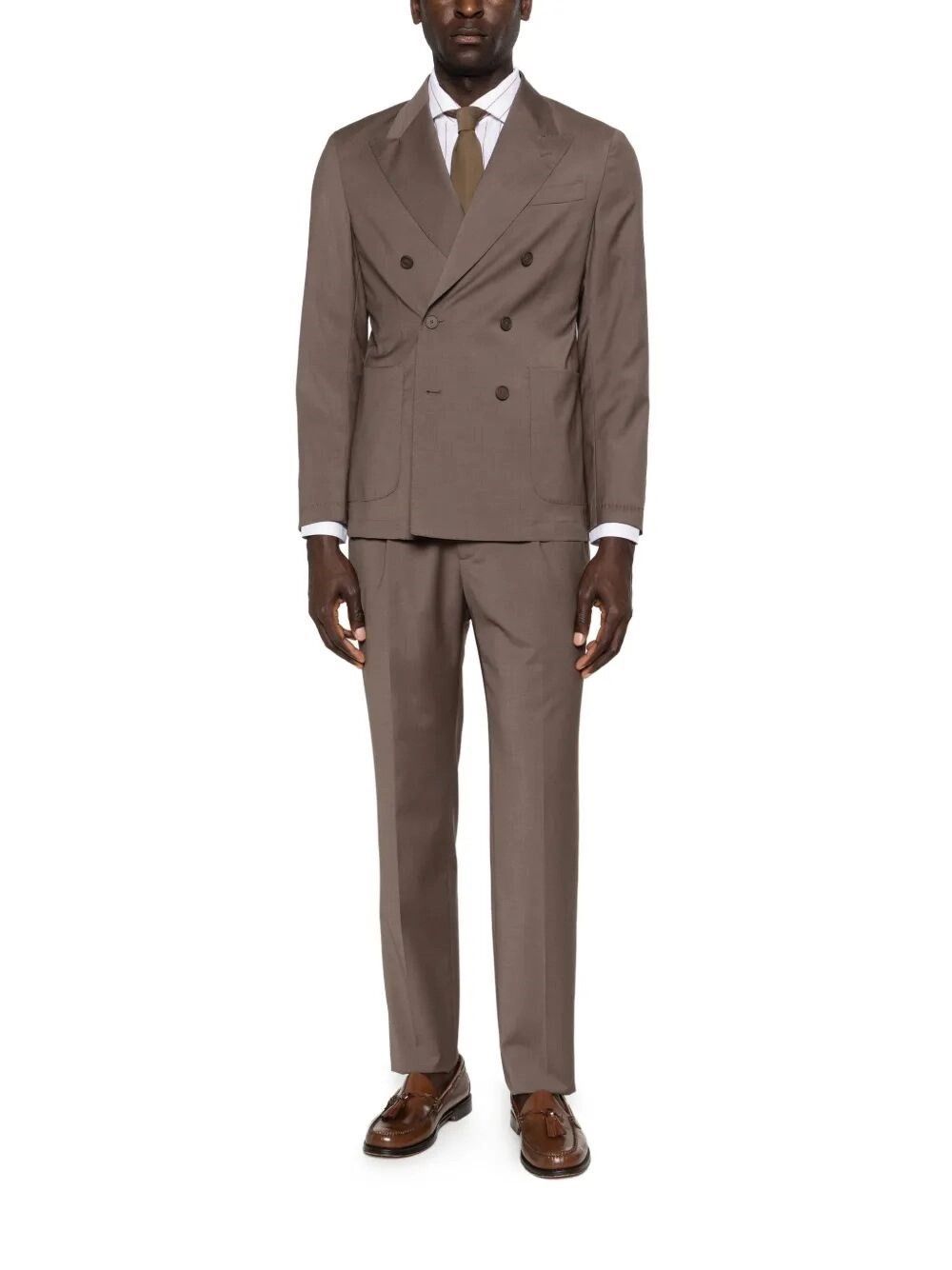 Brunello Cucinelli Stripe Linen Easy Fit Shirt With Spread Collar Size US M / EU 48-50 / 2 - 2 Thumbnail