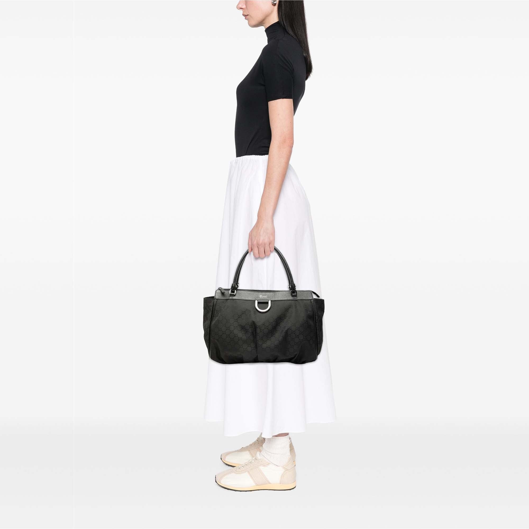 Gucci Large GG Nylon Abbey D Ring Tote Size ONE SIZE - 7 Thumbnail