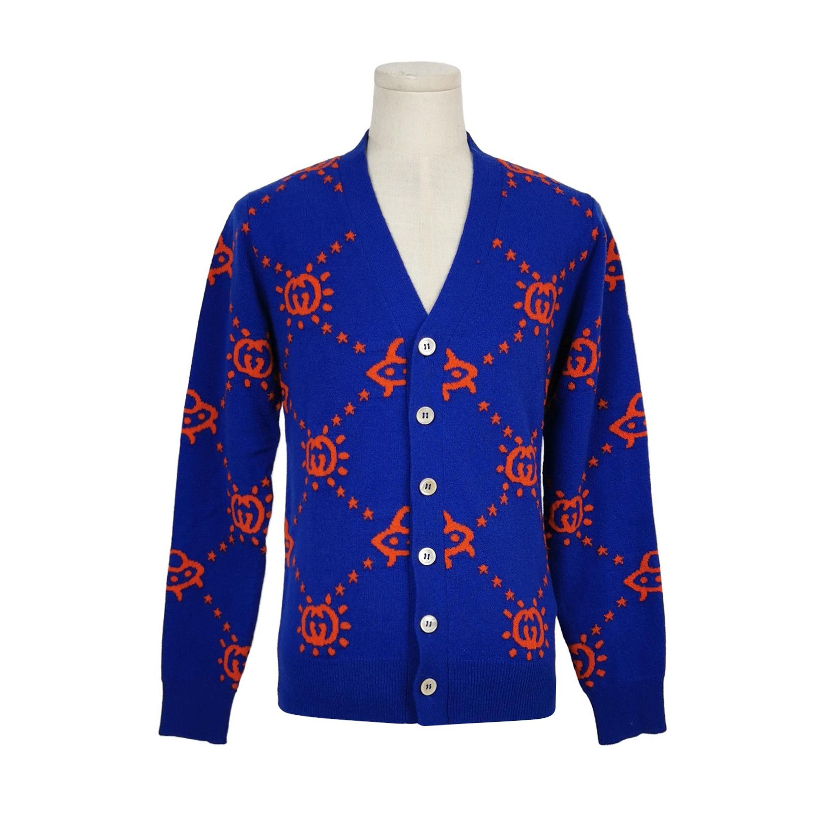 Gucci Gucci Blue Orange Double G Cardigan M Size US XS / EU 42 / 0 - 2 Thumbnail
