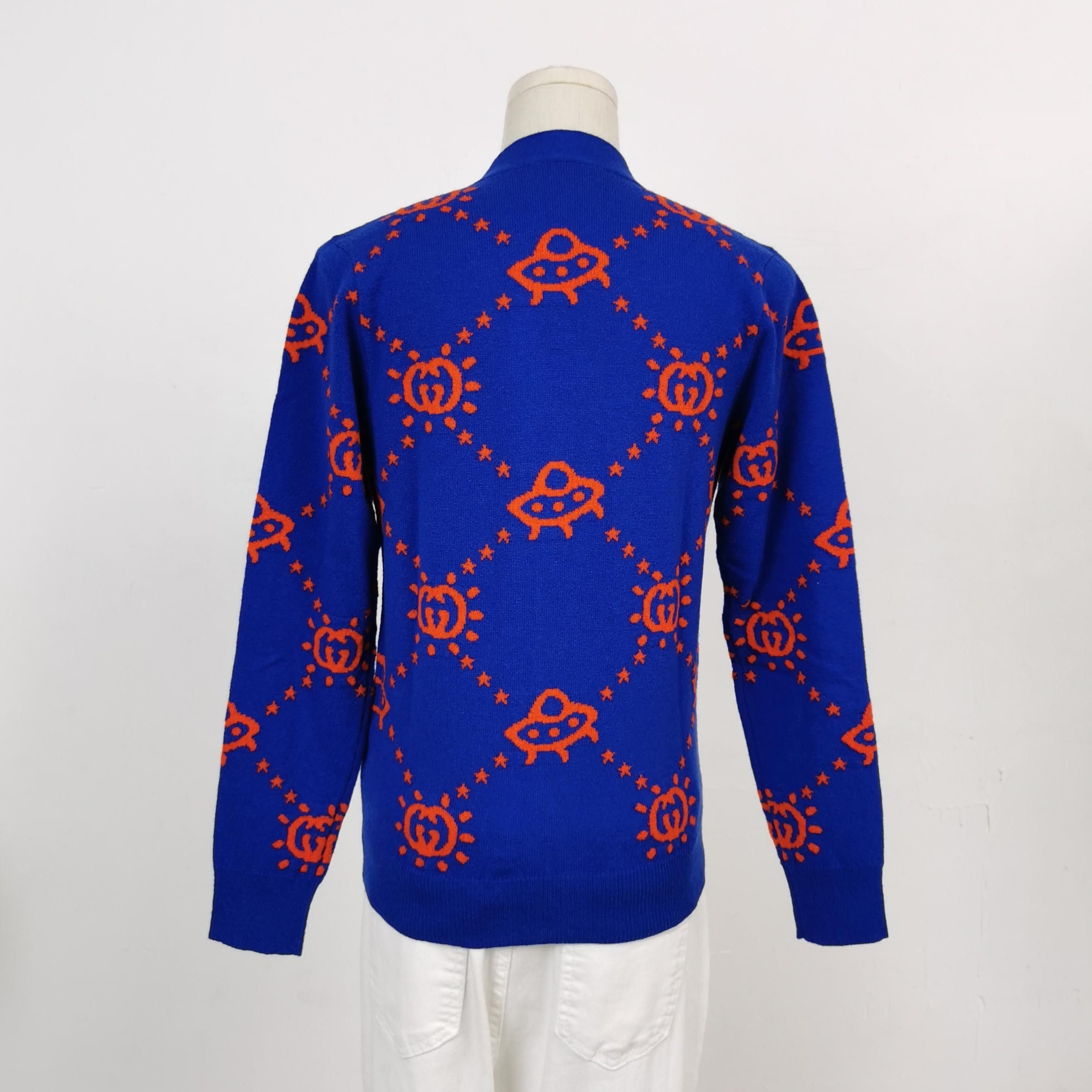 Gucci Gucci Blue Orange Double G Cardigan M Size US XS / EU 42 / 0 - 3 Thumbnail
