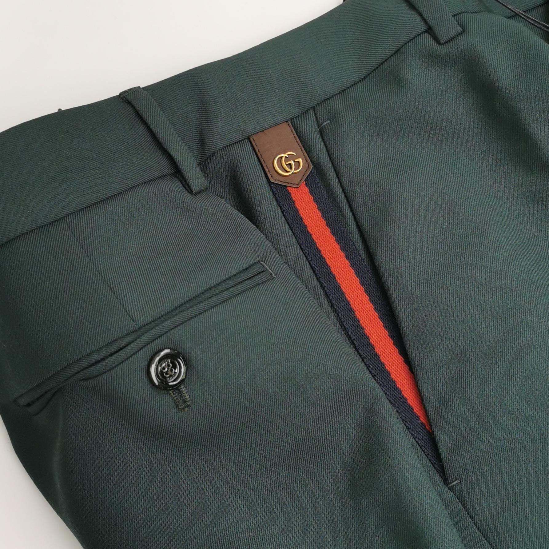 Gucci Dark Green Tailored Formal Pants Size US 28 / EU 44 - 5 Thumbnail