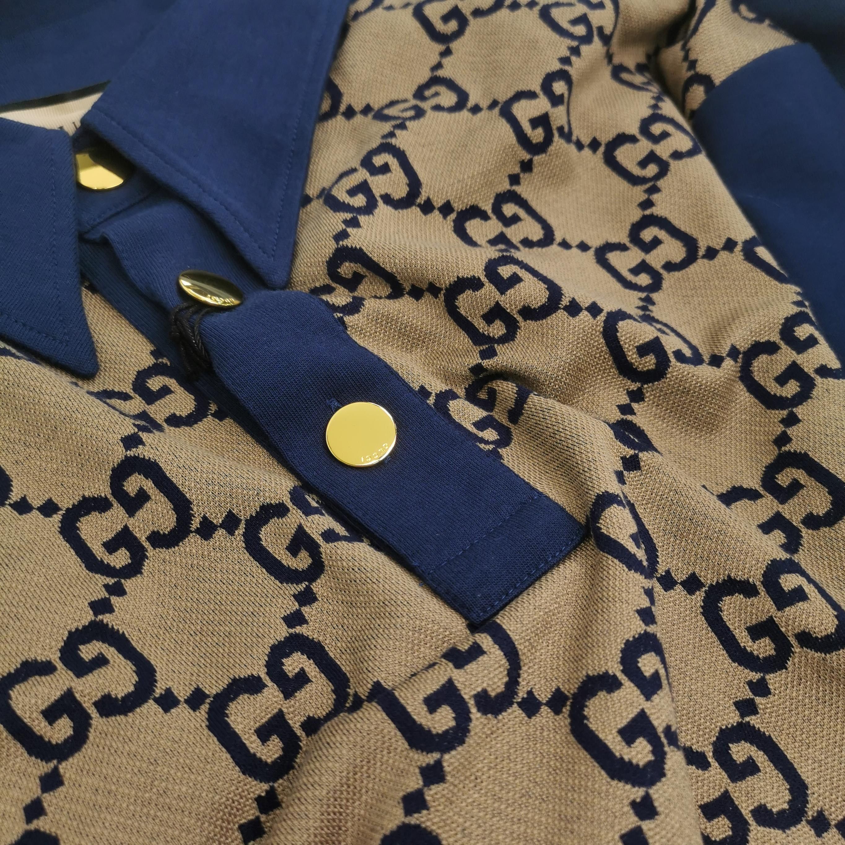 Gucci Gucci GG Monogram Cotton Polo Shirt Size US XXL / EU 58 / 5 - 5 Thumbnail