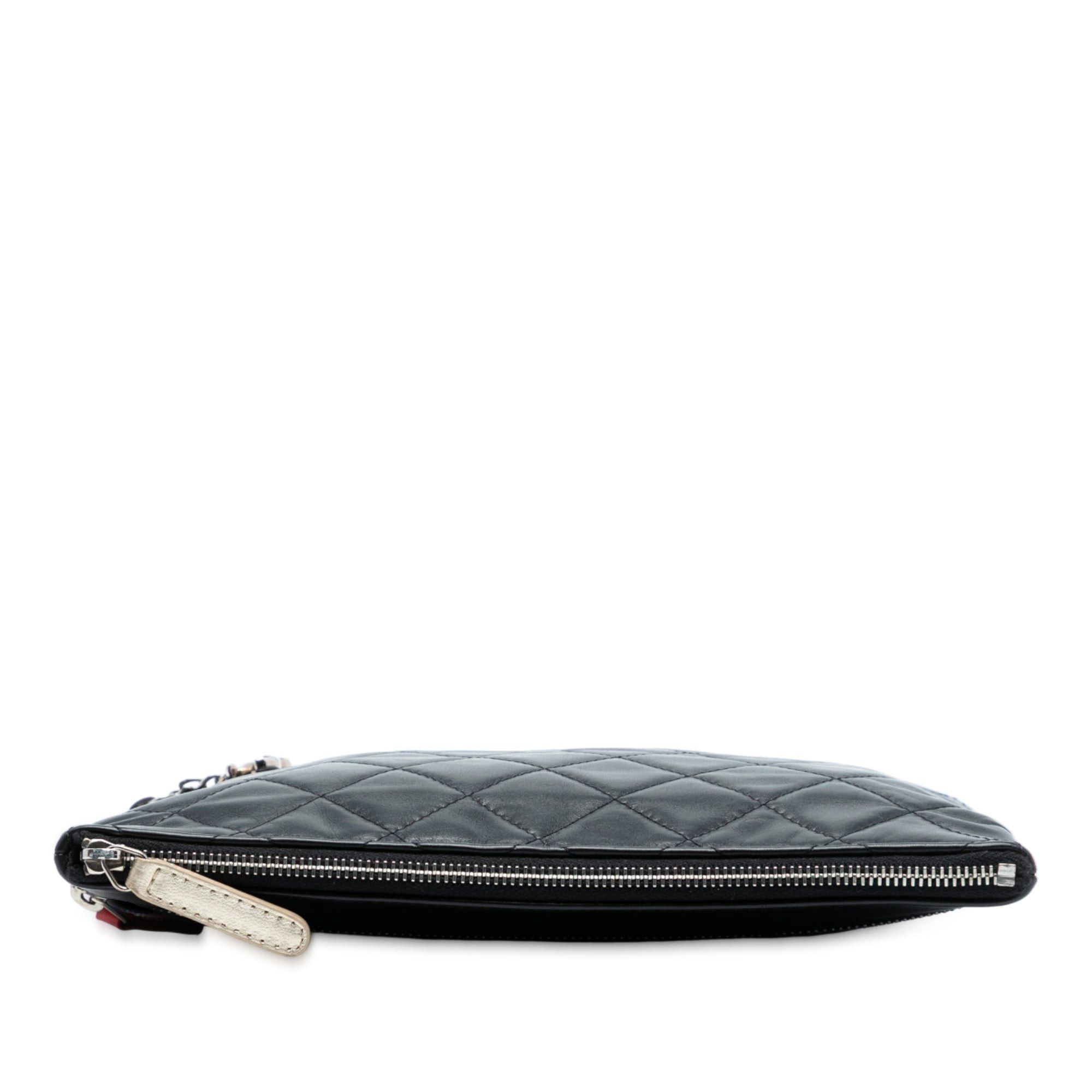 Chanel CC Quilted Lambskin Multi Zip Clutch Size ONE SIZE - 3 Thumbnail