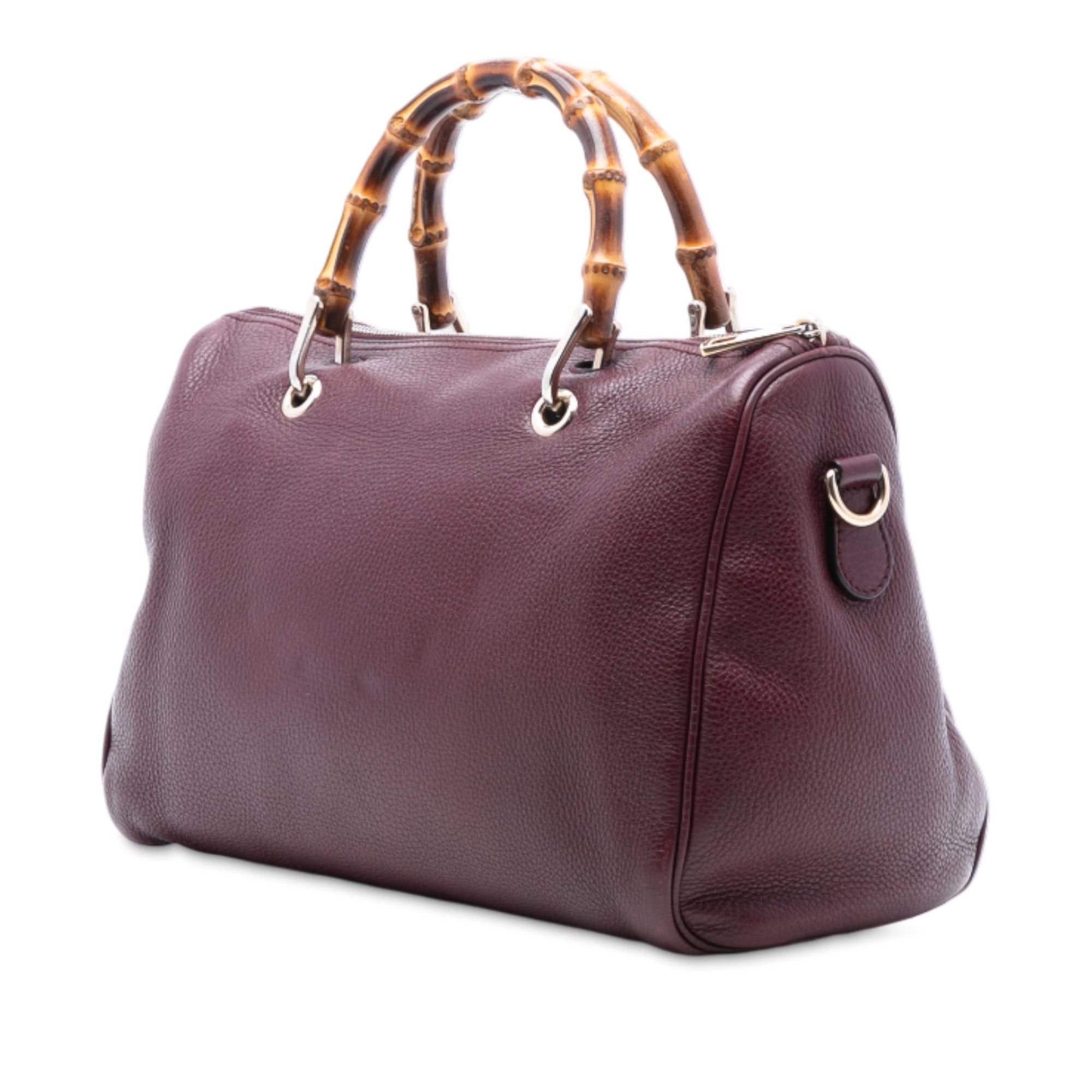 Gucci Medium Calfskin Bamboo Shopper Boston Bag Size ONE SIZE - 2 Thumbnail