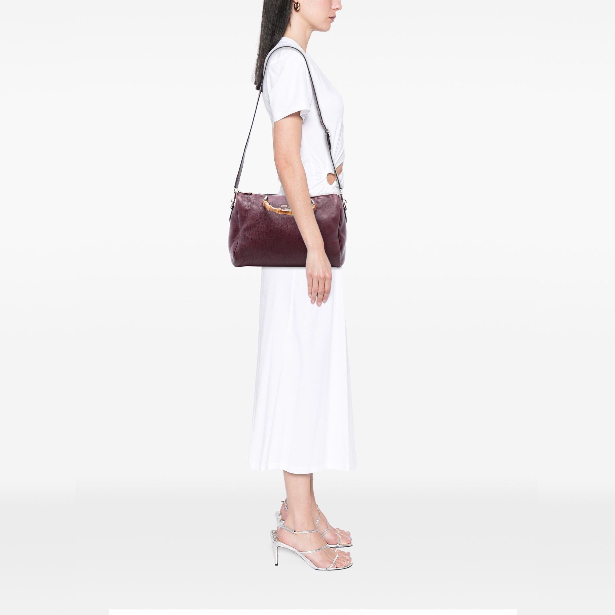 Gucci Medium Calfskin Bamboo Shopper Boston Bag Size ONE SIZE - 7 Thumbnail