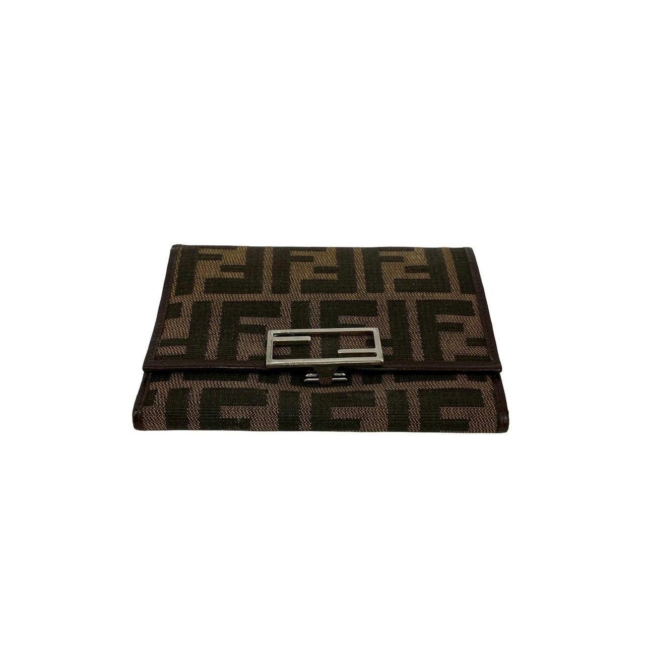 Fendi Fendi Fendi Zucca Canvas Leather Trifold Wallet Textile Short Wallet DUTY FREE for USA Size ONE SIZE - 7 Thumbnail