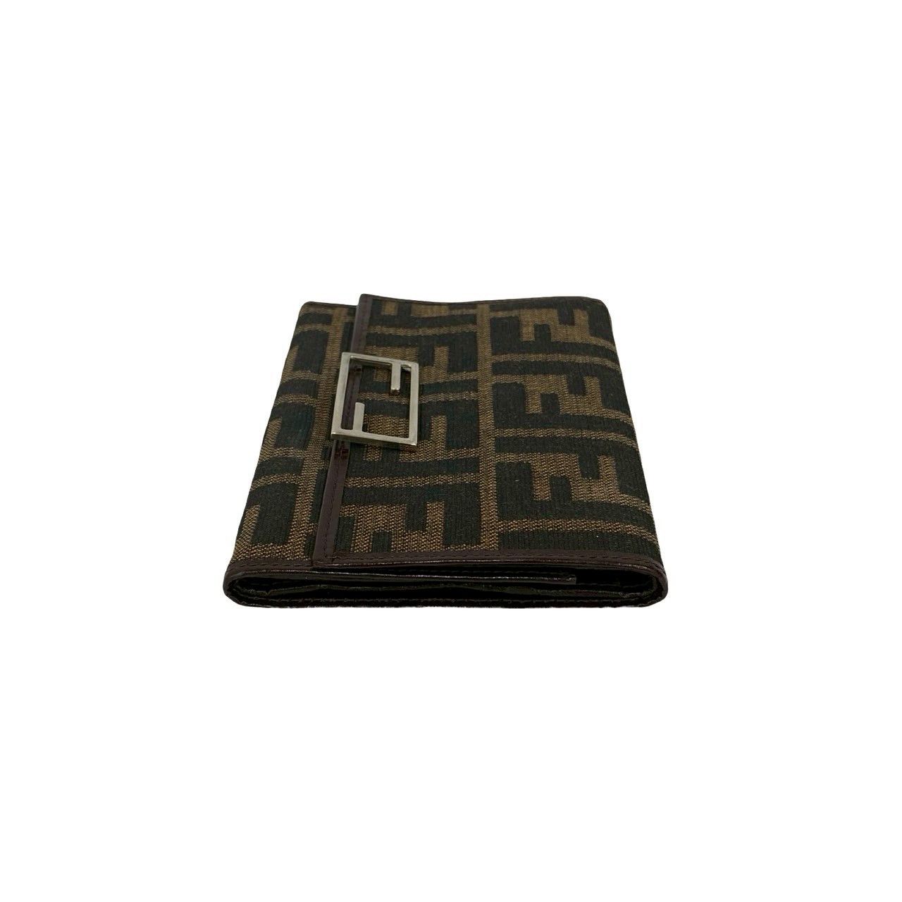 Fendi Fendi Fendi Zucca Canvas Leather Trifold Wallet Textile Short Wallet DUTY FREE for USA Size ONE SIZE - 5 Thumbnail
