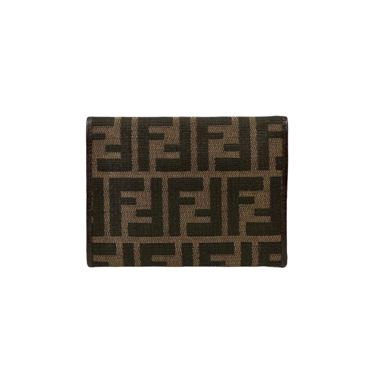 Fendi Fendi Fendi Zucca Canvas Leather Trifold Wallet Textile Short Wallet DUTY FREE for USA Size ONE SIZE - 3 Thumbnail