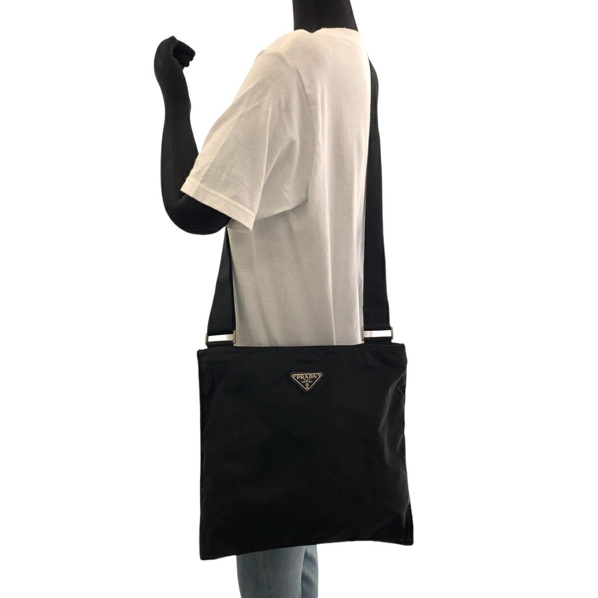 Prada Prada PRADA Tessuto Triangle Logo Plate Nylon Shoulder Bag Textile Shoulder Bag DUTY FREE for USA Size ONE SIZE - 7 Thumbnail