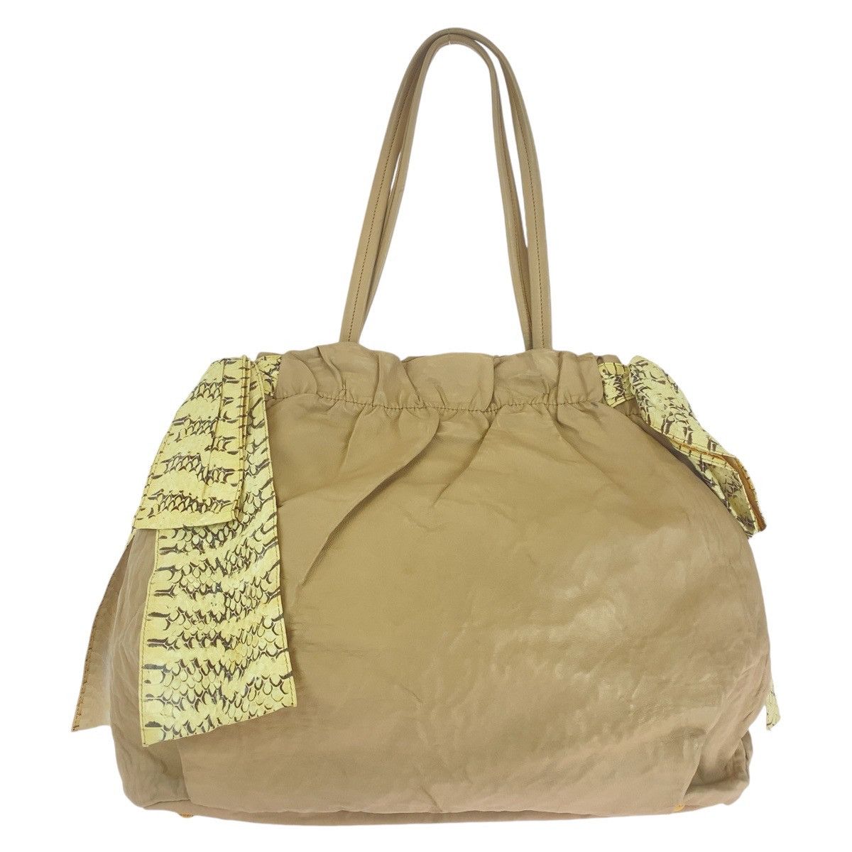 Prada Prada Prada Ribbon Leather Python 2way Bag Leather Shoulder Bag DUTY FREE for USA Size ONE SIZE - 2 Thumbnail