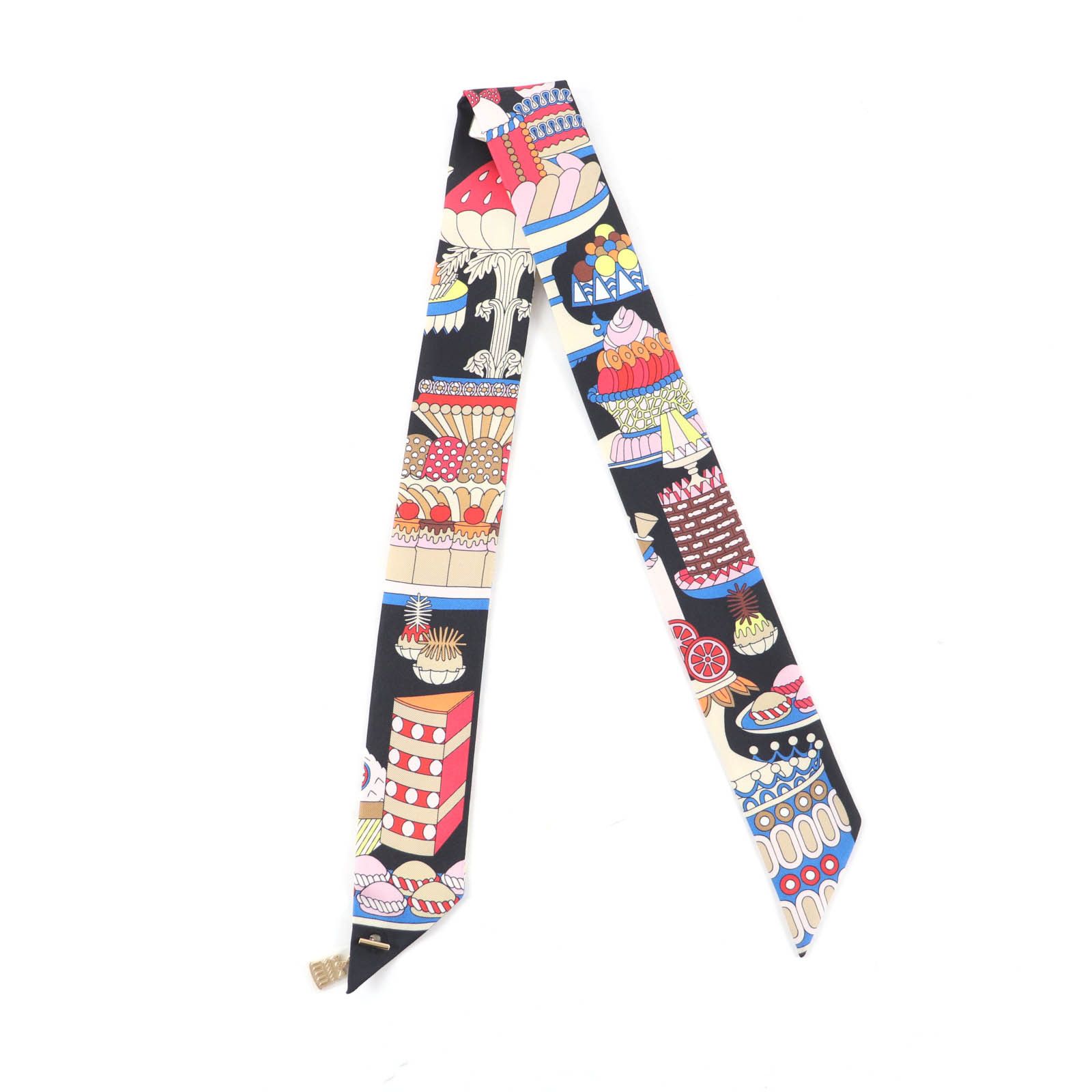 Hermes Hermes Hermès La Patisserie Francaise Twilly Charms Silk Scarf Textile Scarf DUTY FREE for USA Size ONE SIZE - 3 Thumbnail