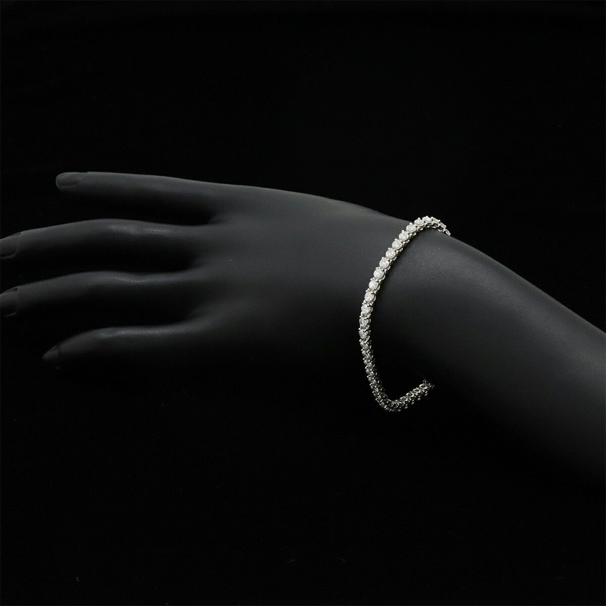 Cartier Cartier Cartier Tennis Bracelet Pt950 Platinum Diamond Bracelet Size 17 Precious Metal Bracelet DUTY FREE for USA Size ONE SIZE - 6 Thumbnail