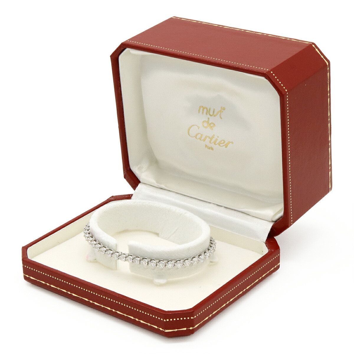Cartier Cartier Cartier Tennis Bracelet Pt950 Platinum Diamond Bracelet Size 17 Precious Metal Bracelet DUTY FREE for USA Size ONE SIZE - 7 Thumbnail