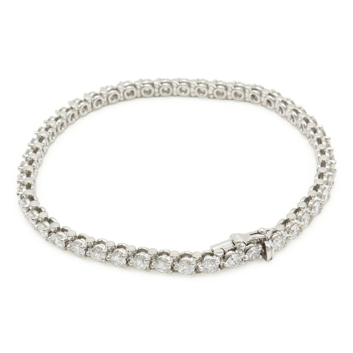 Cartier Cartier Cartier Tennis Bracelet Pt950 Platinum Diamond Bracelet Size 17 Precious Metal Bracelet DUTY FREE for USA Size ONE SIZE - 2 Thumbnail