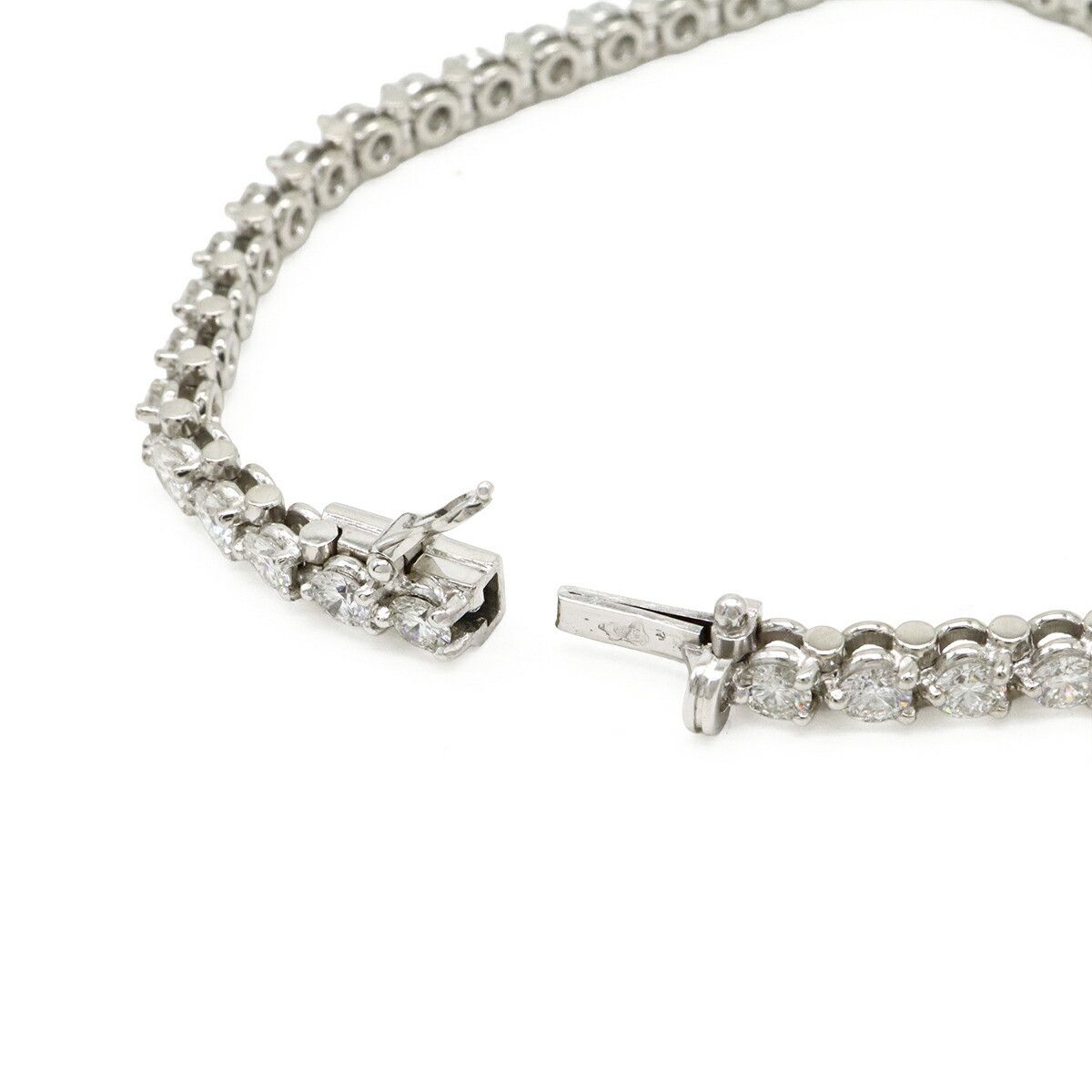 Cartier Cartier Cartier Tennis Bracelet Pt950 Platinum Diamond Bracelet Size 17 Precious Metal Bracelet DUTY FREE for USA Size ONE SIZE - 4 Thumbnail